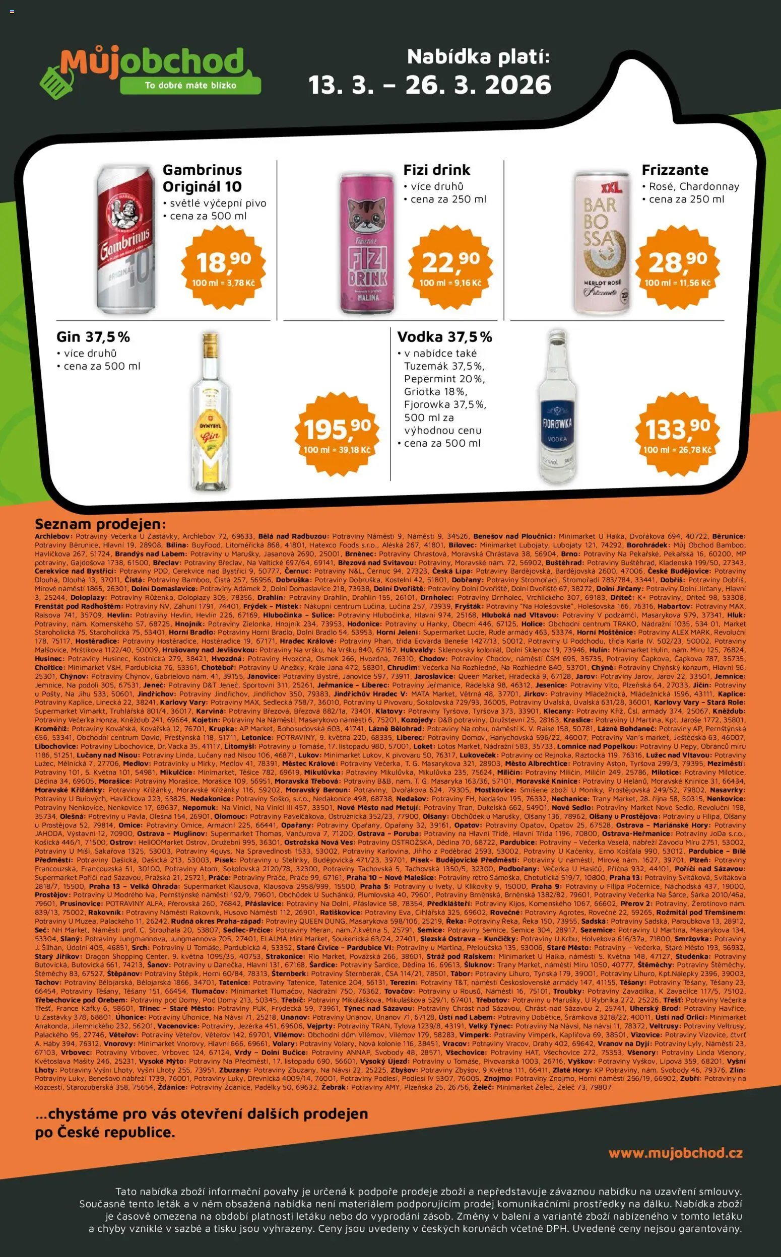 Můj obchod leták - Brand od 13.03.2026 | Strana: 4 | Produkty: Lučina, Gin, Písek, Potraviny