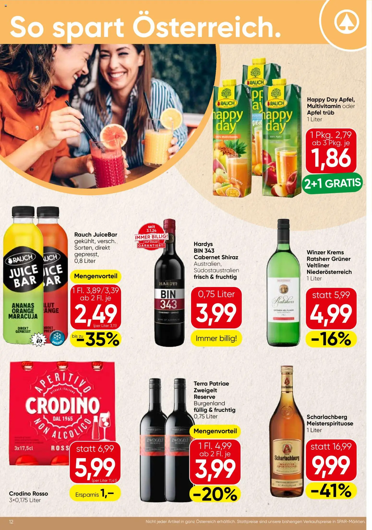 Spar Flugblatt - Niederösterreich gültig ab 08.01.2026 | Seite: 12 | Produkte: Äpfel, Papier blanc, Ananas