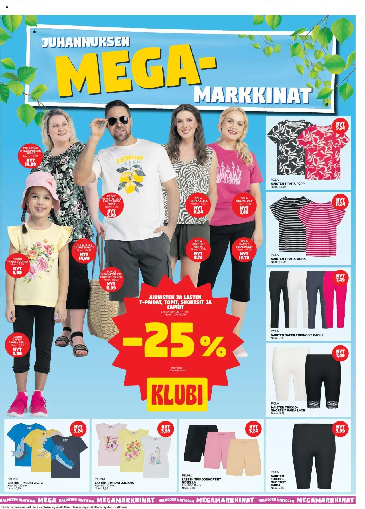  | Sivu: 2 | Tuotteet: Toppi, T-paita, Shortsit