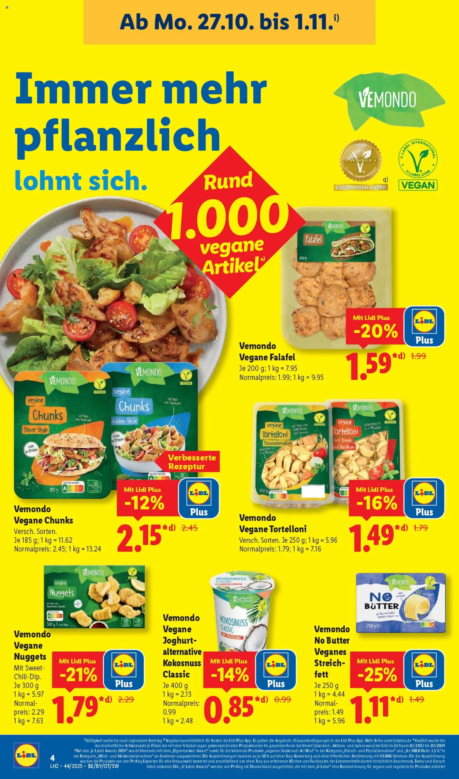 Lidl Prospekt Kornwestheim – gültig ab 27.10.2025 | Seite: 8 | Produkte: Butter, Joghurt, Steak