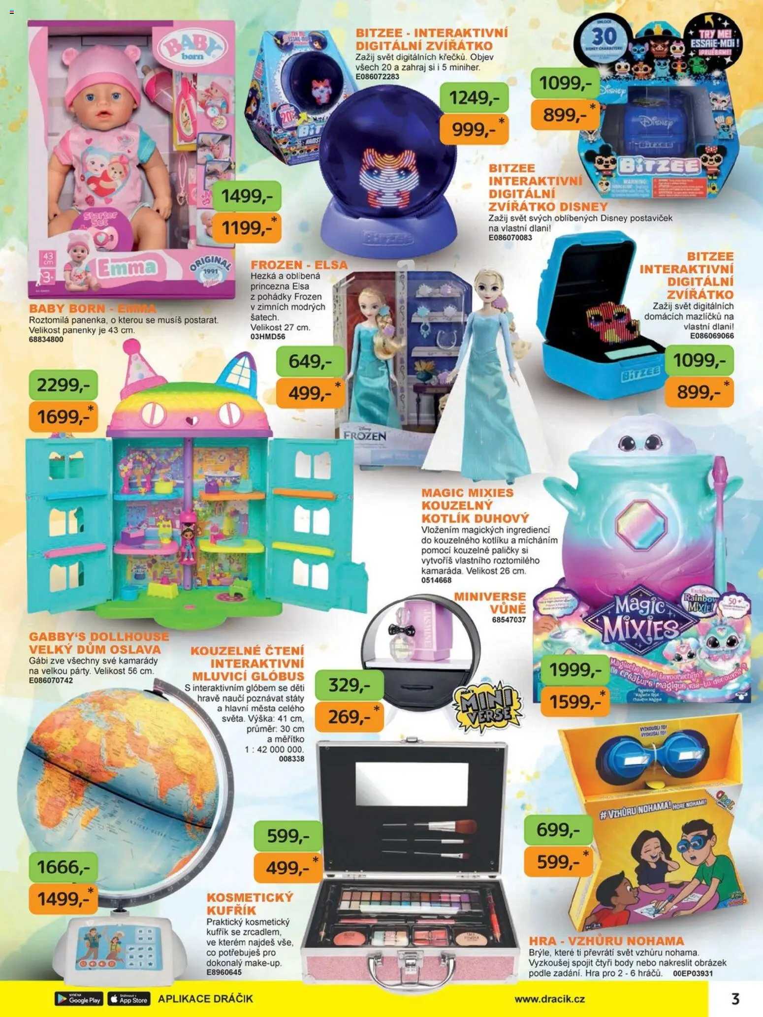 Dráčik leták od 03.10.2025 | Strana: 3 | Produkty: Kufřík, Globus, Hra, Body