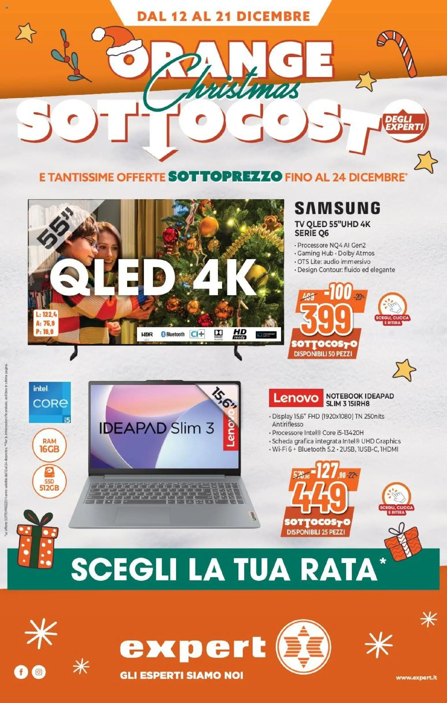 Volantino Expert del 12.12.2025 | Pagina: 1 | Prodotti: Notebook, TV, Audio, Samsung