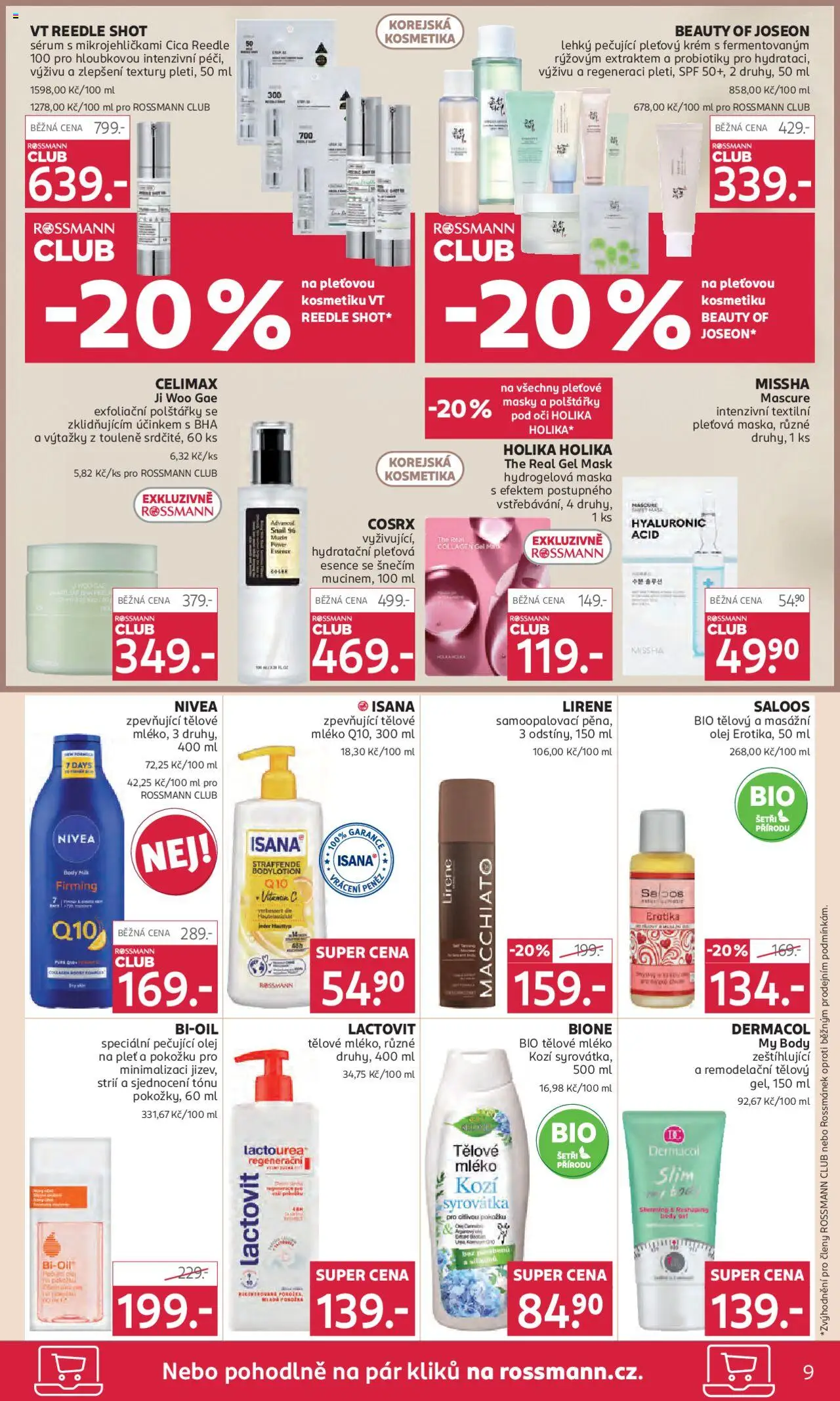 Rossmann leták od 08.10.2025 | Strana: 9 | Produkty: Nivea, Olej, Syrovátka, Essence