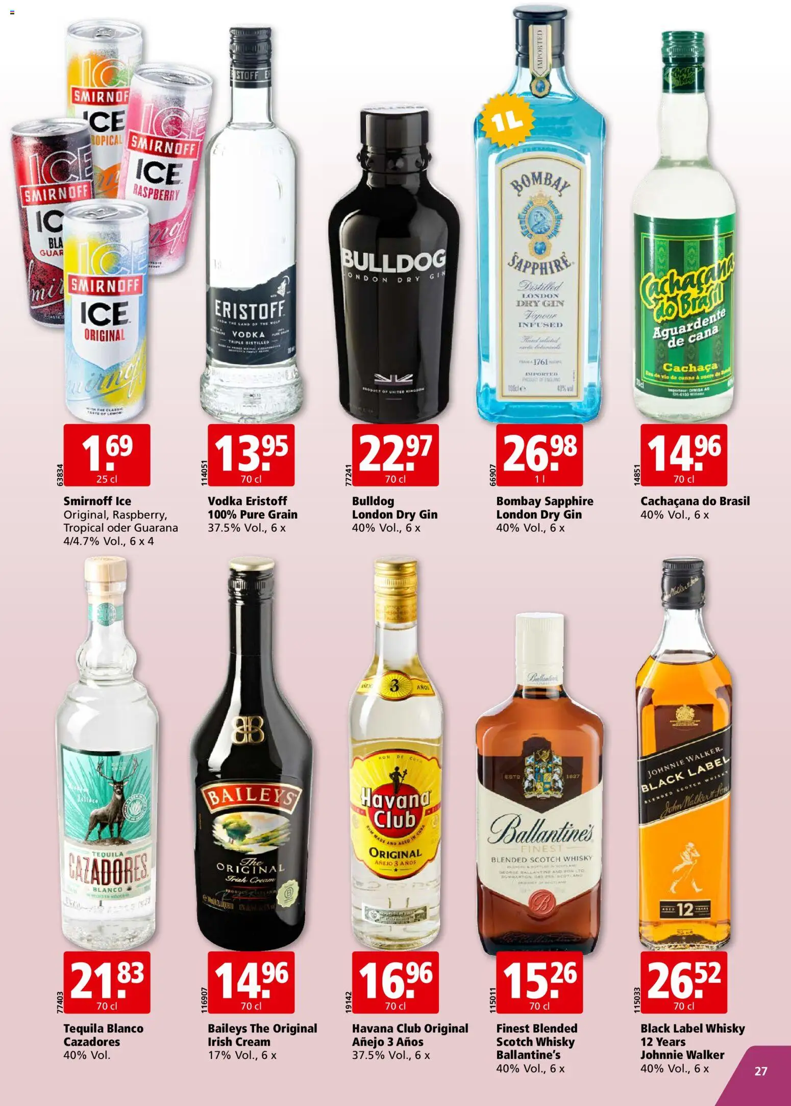 Aligro aktionen Chavannes, Matran, Genf, Sitten – gültig ab 27.05.2026 | Seite: 27 | Produkte: Gin