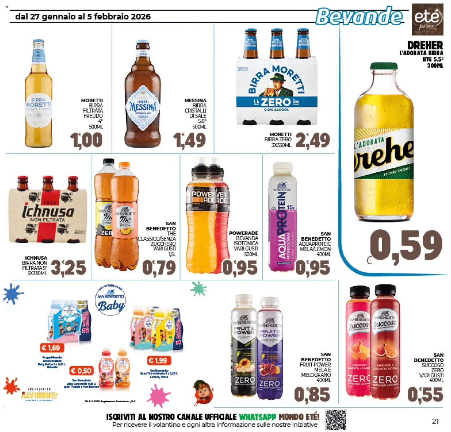 Volantino Eté del 27.01.2026 | Pagina: 21 | Prodotti: Sale, Pesca, Birra messina, Arancia