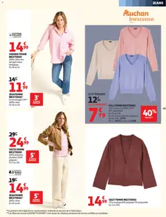 Auchan - Prévisualisation de Auchan - Produits laitiers valide à partir de 17.02.2026 | Page: 45 | Produits: Jeans, Coton, Chemise, Veste