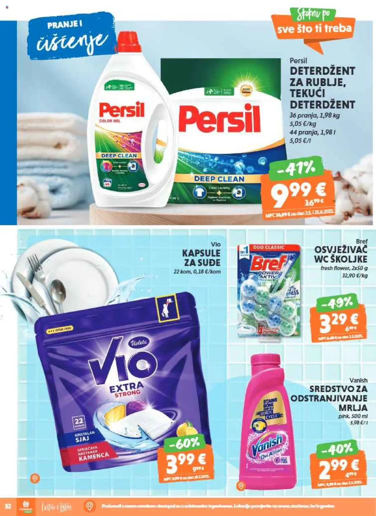 Studenac katalog | vrijedi od 22.10.2025 | Stranica: 32 | Proizvodi: Deterdžent, Vanish, Persil