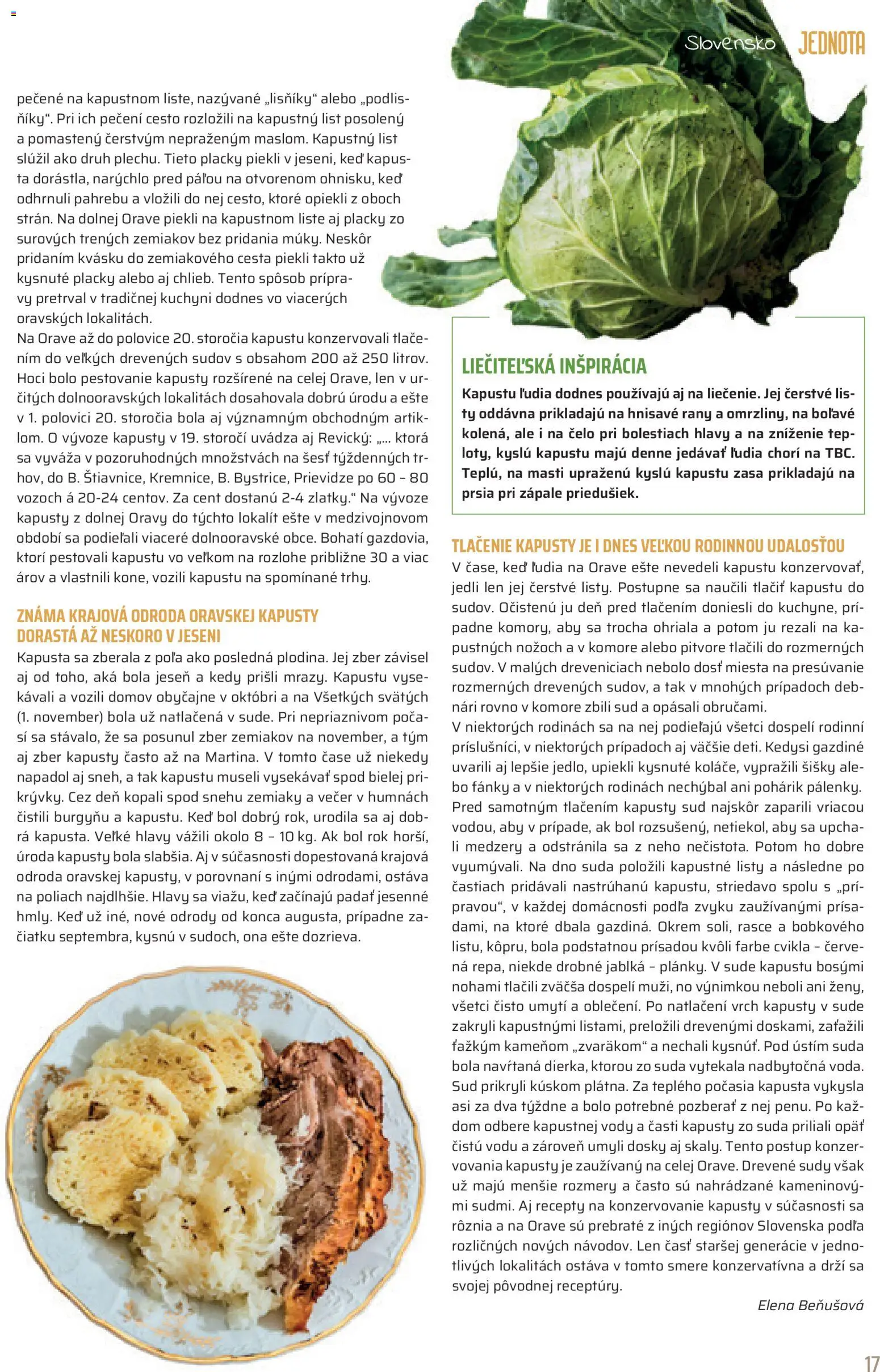 Nové COOP Jednota akcie – leták je platný od 01.11.2025 | Strana: 17 | Produkty: Lis, Kapusta, Šišky, Cvikla