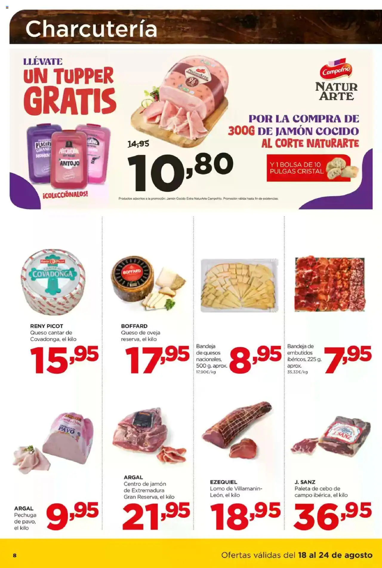 Alimerka folleto Asturias │ válido desde el 18.08.2025 | Página: 8 | Productos: Jamón, Jamón cocido, Νυχτικό, Bandeja