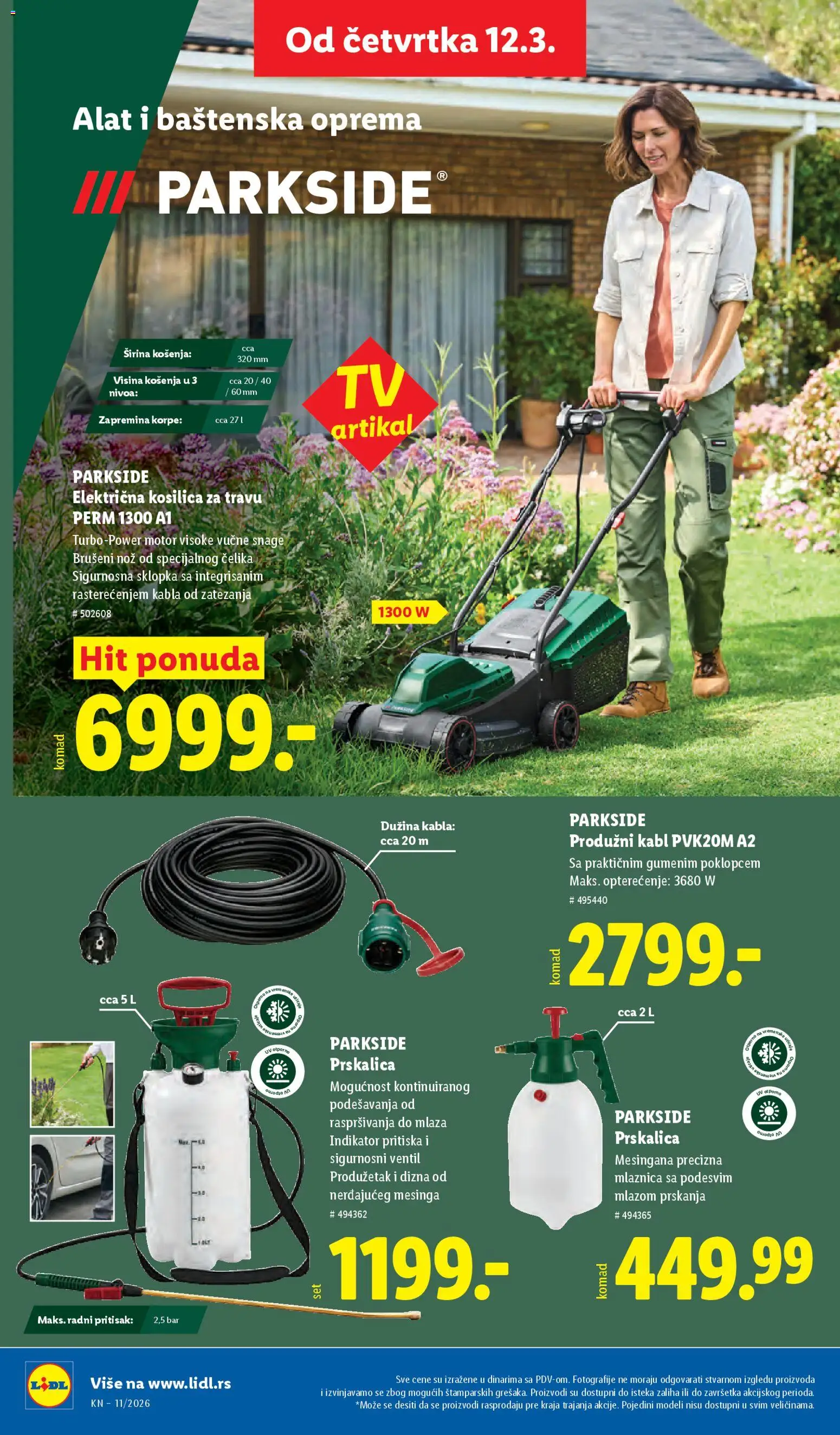 Lidl katalog - važi od 12.03.2026 | Strana: 64 | Proizvode: Nož, Kosilica, Kabl, Produžni kabl