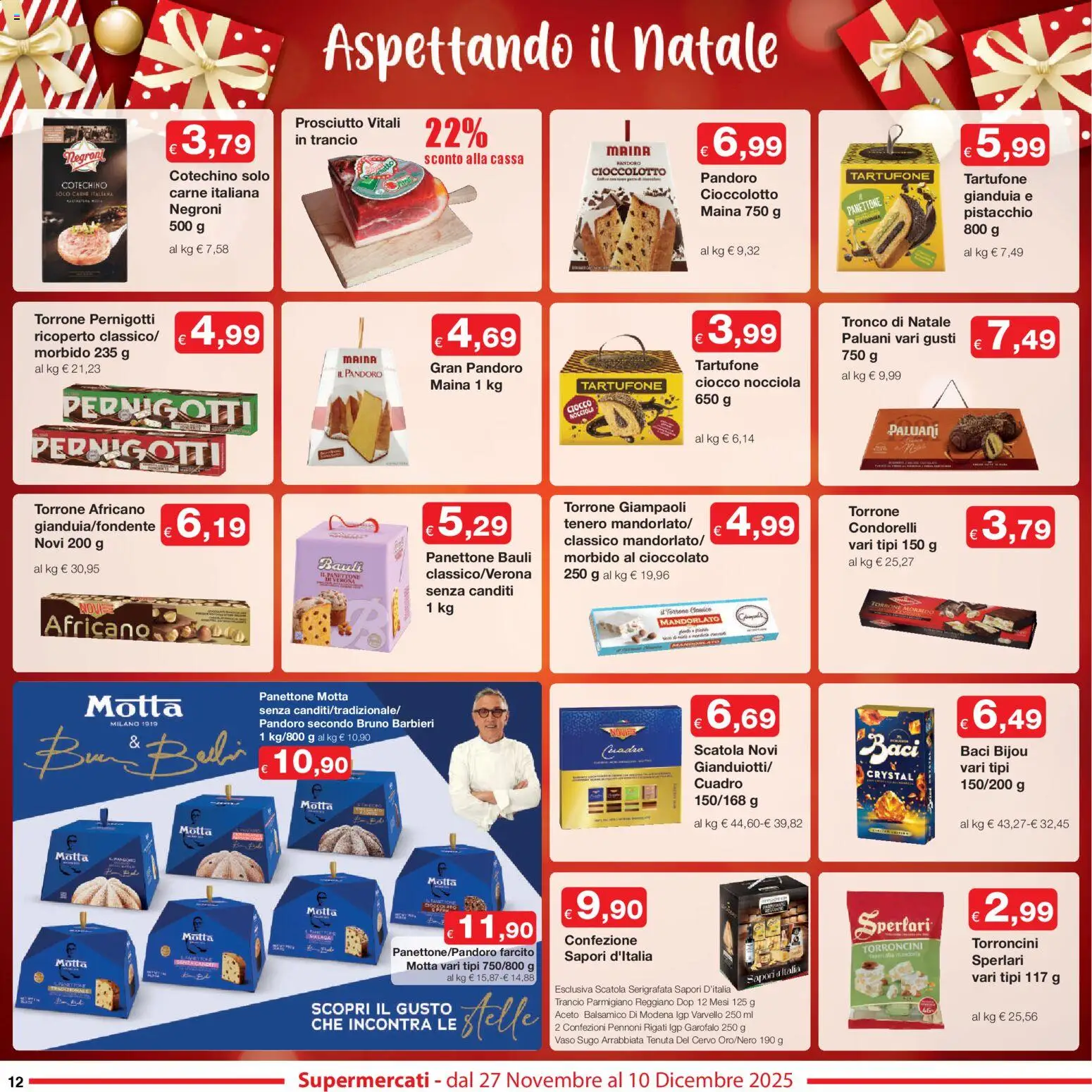 Volantino Sì con Te del 27.11.2025 | Pagina: 12 | Prodotti: Aceto, Sugo, Parmigiano, Vaso