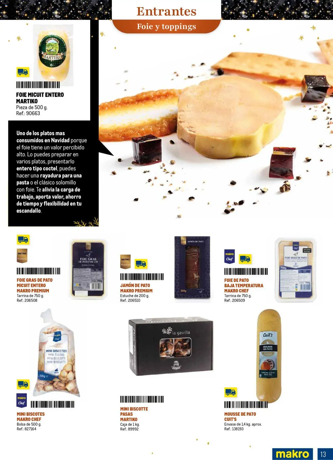 Makro - Comidas y Cenas de Navidad Norte 2 │ válido desde el 03.10.2025 | Página: 13 | Productos: Mousse, Jamón, Té, Caja