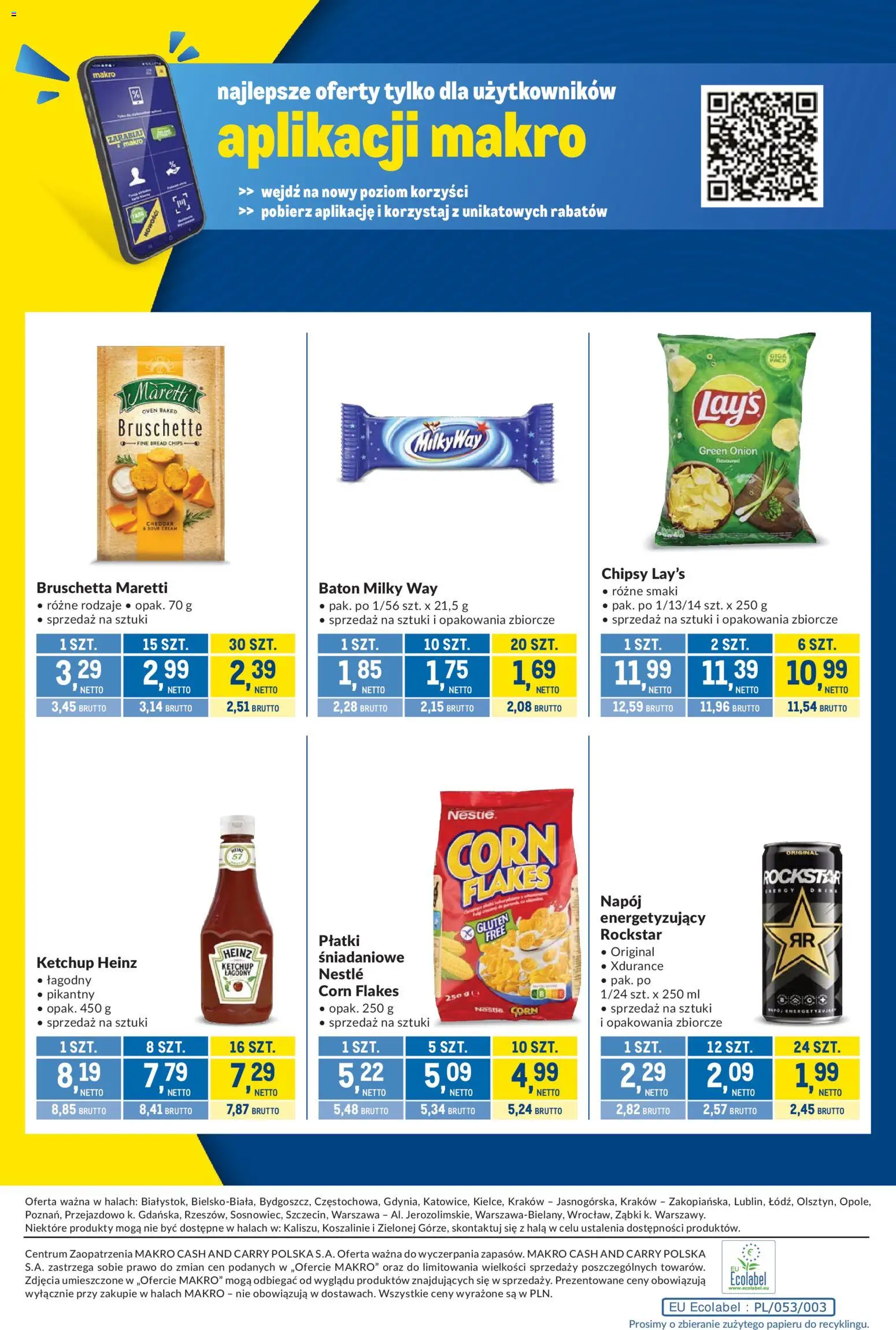 Makro gazetka - Kupujesz więcej płacisz mniej od 17.03.2026 | Strona: 12 | Produkty: Chipsy, Bruschetta, Płatki, Corn Flakes