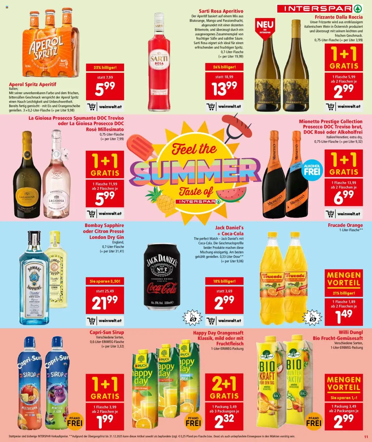 Interspar Flugblatt - Salzburg gültig ab 14.08.2025 | Seite: 11 | Produkte: Whiskey, Mango, Presse, Papier blanc