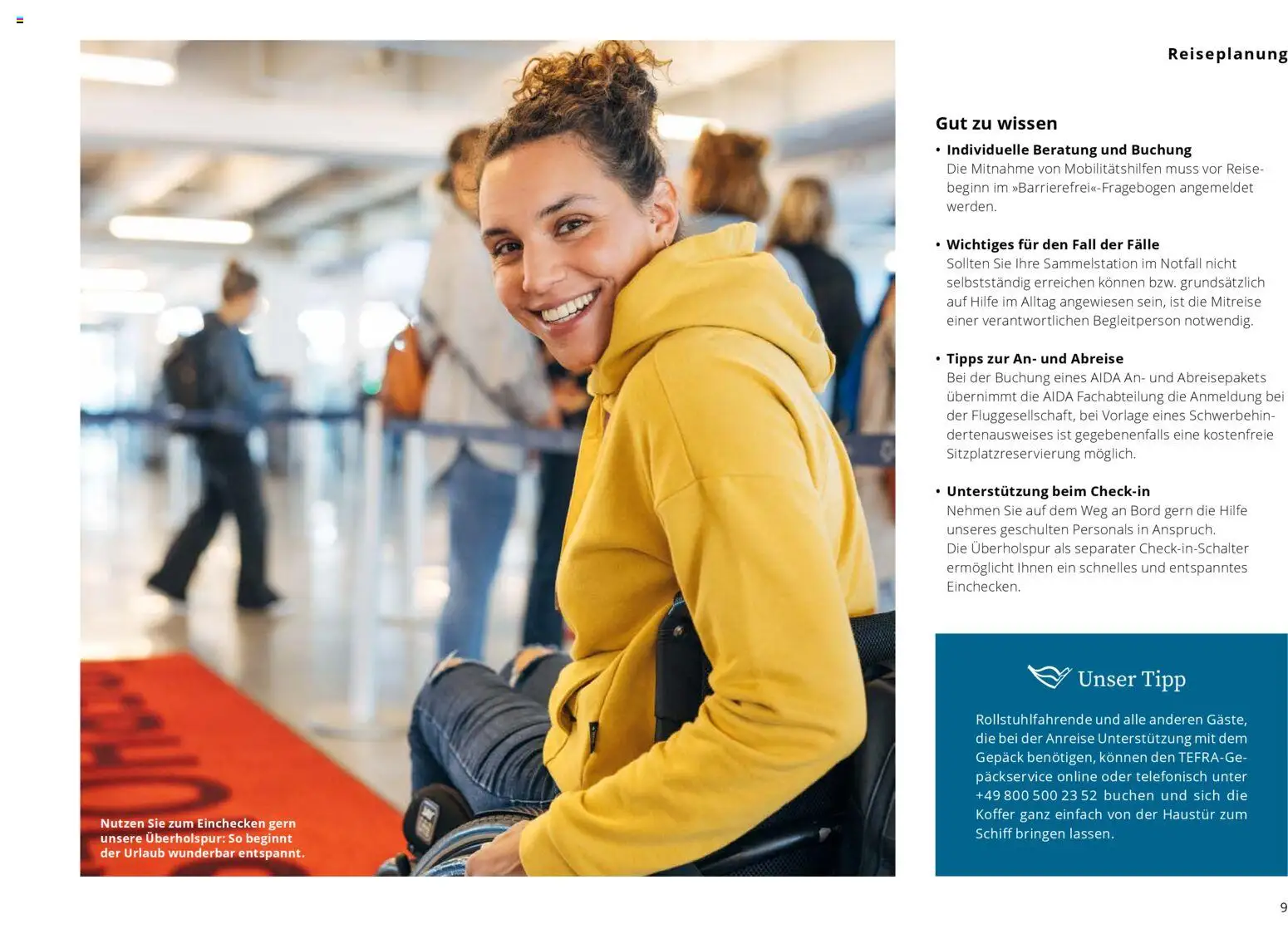 Aida Barrierefreies Reisen – gültig ab 01.04.2026 | Seite: 9 | Produkte: Koffer