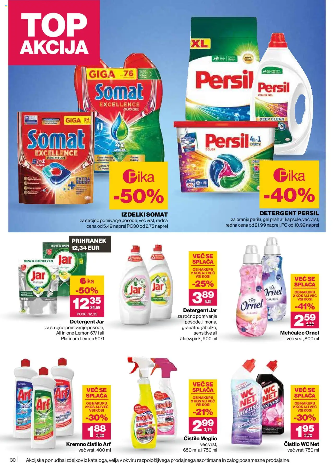 Novi Mercator katalog ponudbe – veljaven od 16.10.2025 | Stran: 32 | Izdelki: Mehčalec, Detergent