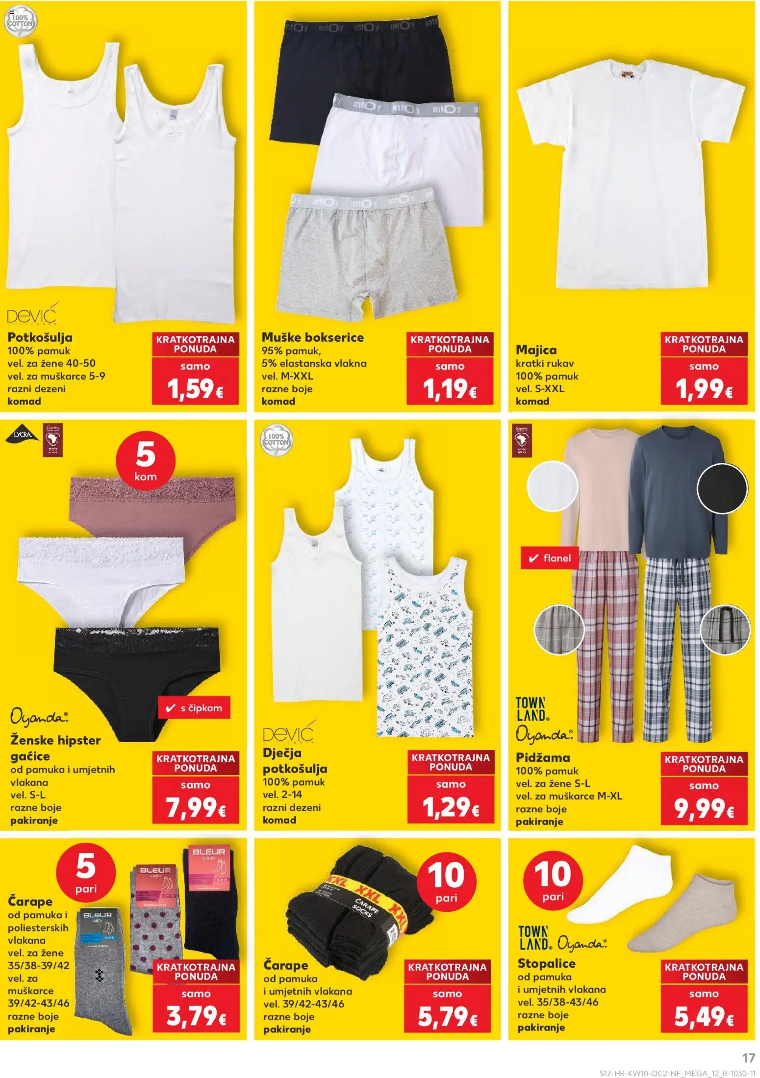Kaufland katalog | vrijedi od 04.03.2026 | Stranica: 17 | Proizvodi: Majica, Gaćice, Pidžama, Bokserice