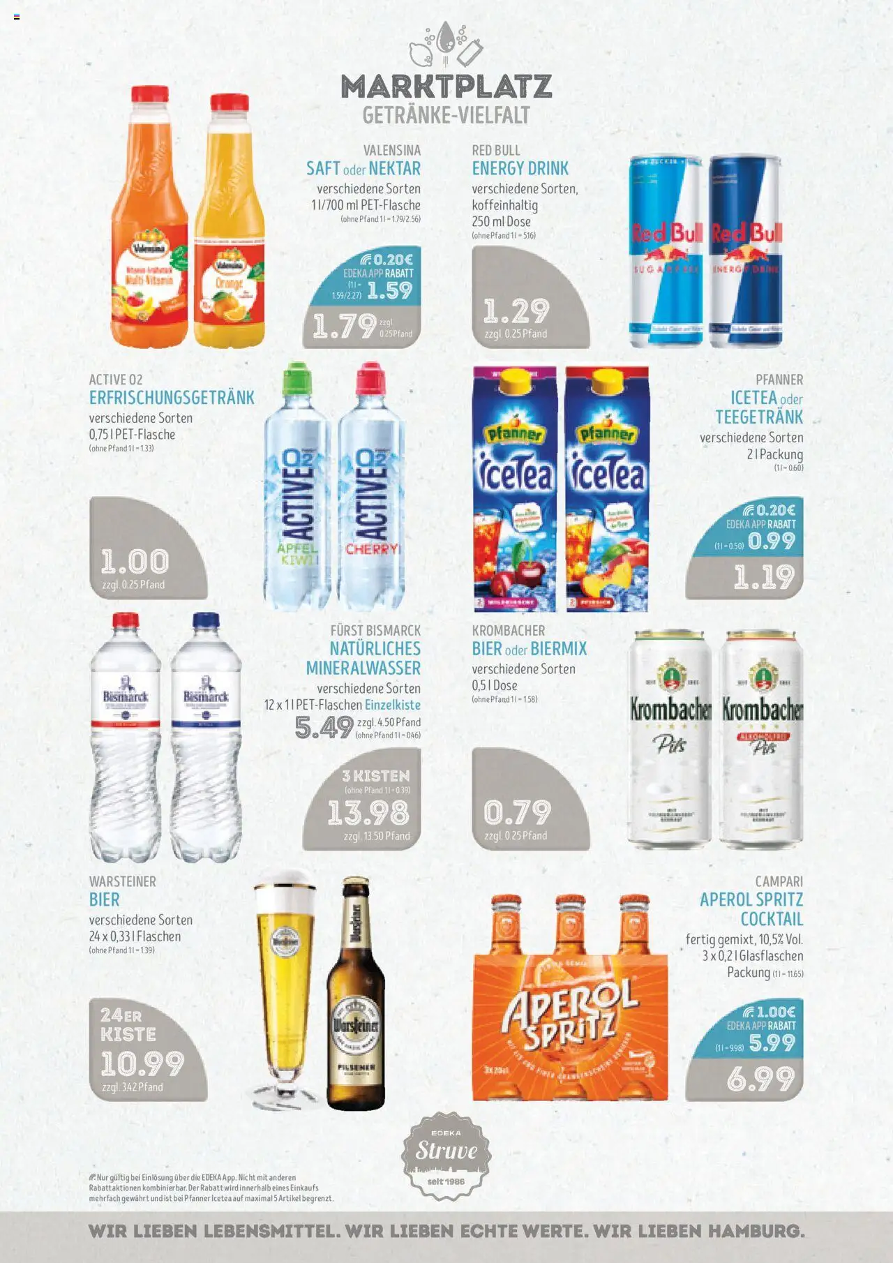 Edeka Struve Prospekt 	 - gültig ab dem 21.07.2025 | Seite: 12 | Produkte: Red bull, Energy, Mineralwasser, Aperol