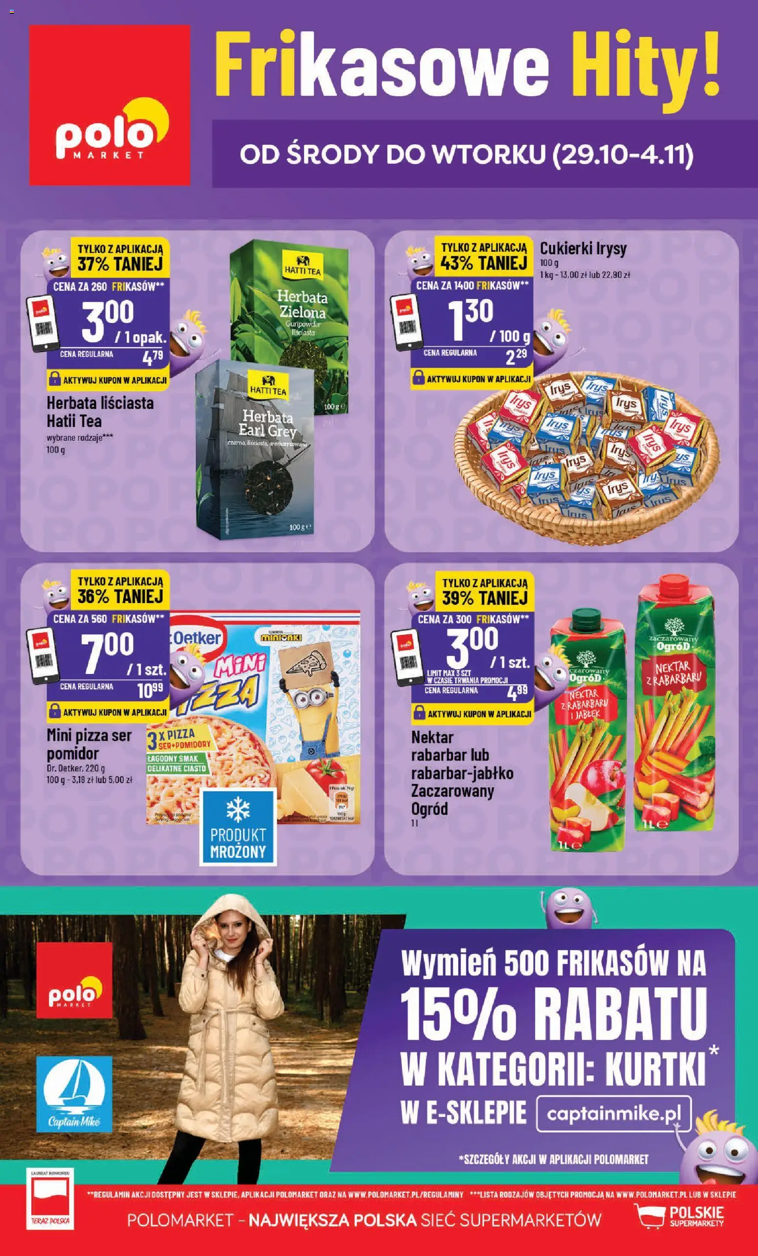 POLOmarket Gazetka - Frikasowe Hity od 29.10.2025 | Strona: 1 | Produkty: Mini pizza, Pizza, Herbata, Cukierki