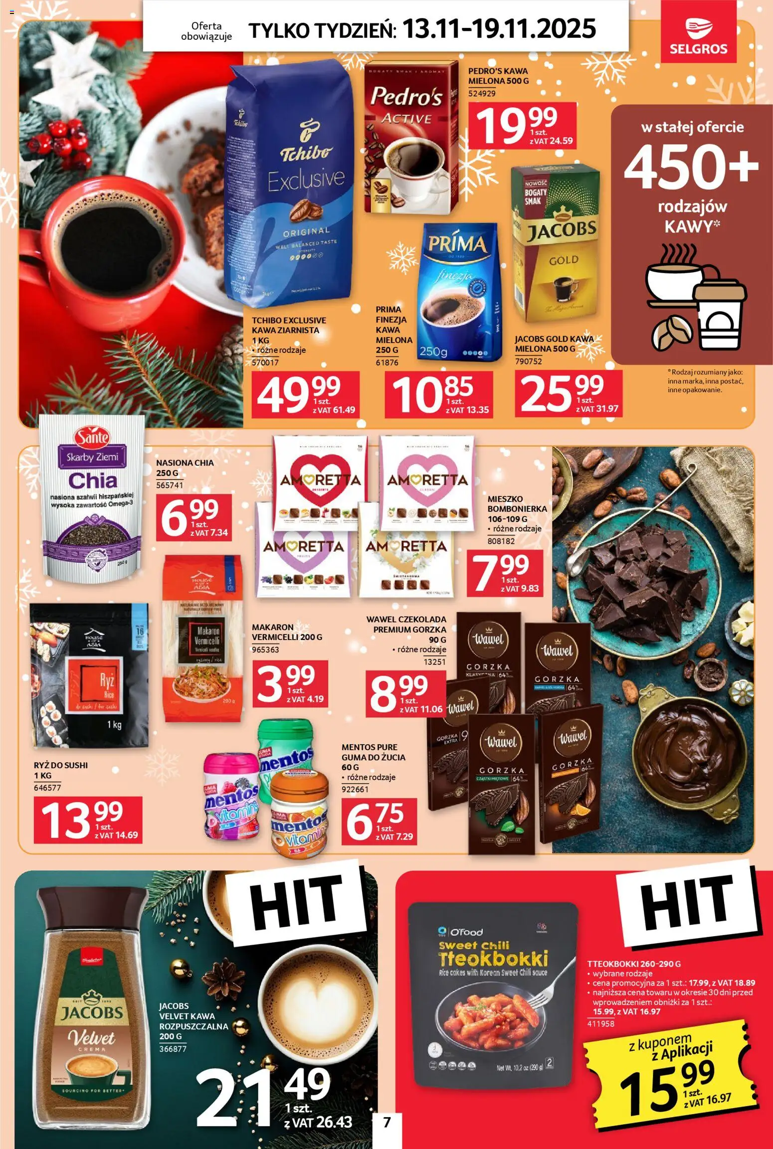 Selgros cash&carry Gazetka - Jeszcze więcej super promocji od 13.11.2025 | Strona: 7 | Produkty: Chili, Nasiona, Ryż, Makaron