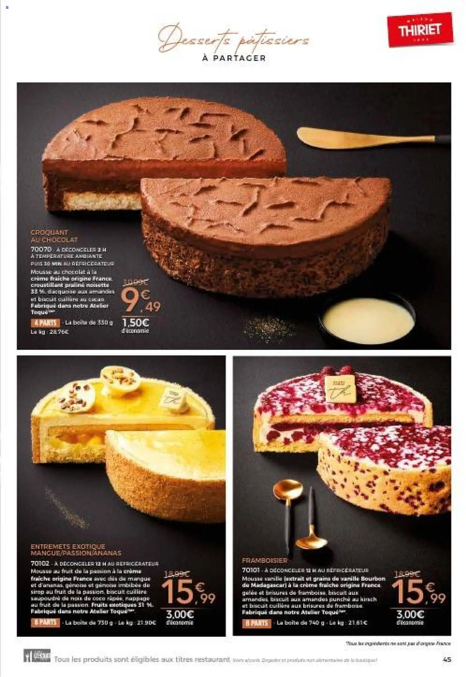 {H1} | Page: 45 | Produits: Mangue, Réfrigérateur, Chocolat, Bourbon