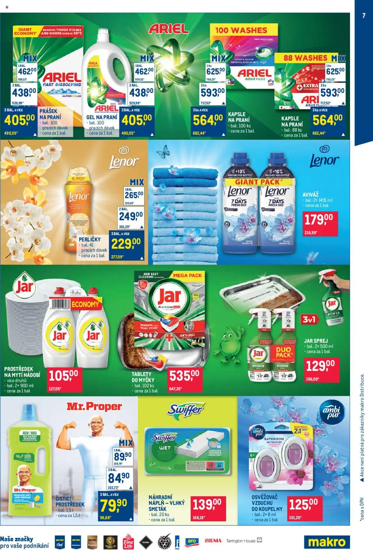Makro leták - Úklid od 24.09.2025 | Strana: 7 | Produkty: Aviváž, Kapsle, Smeták, Jar