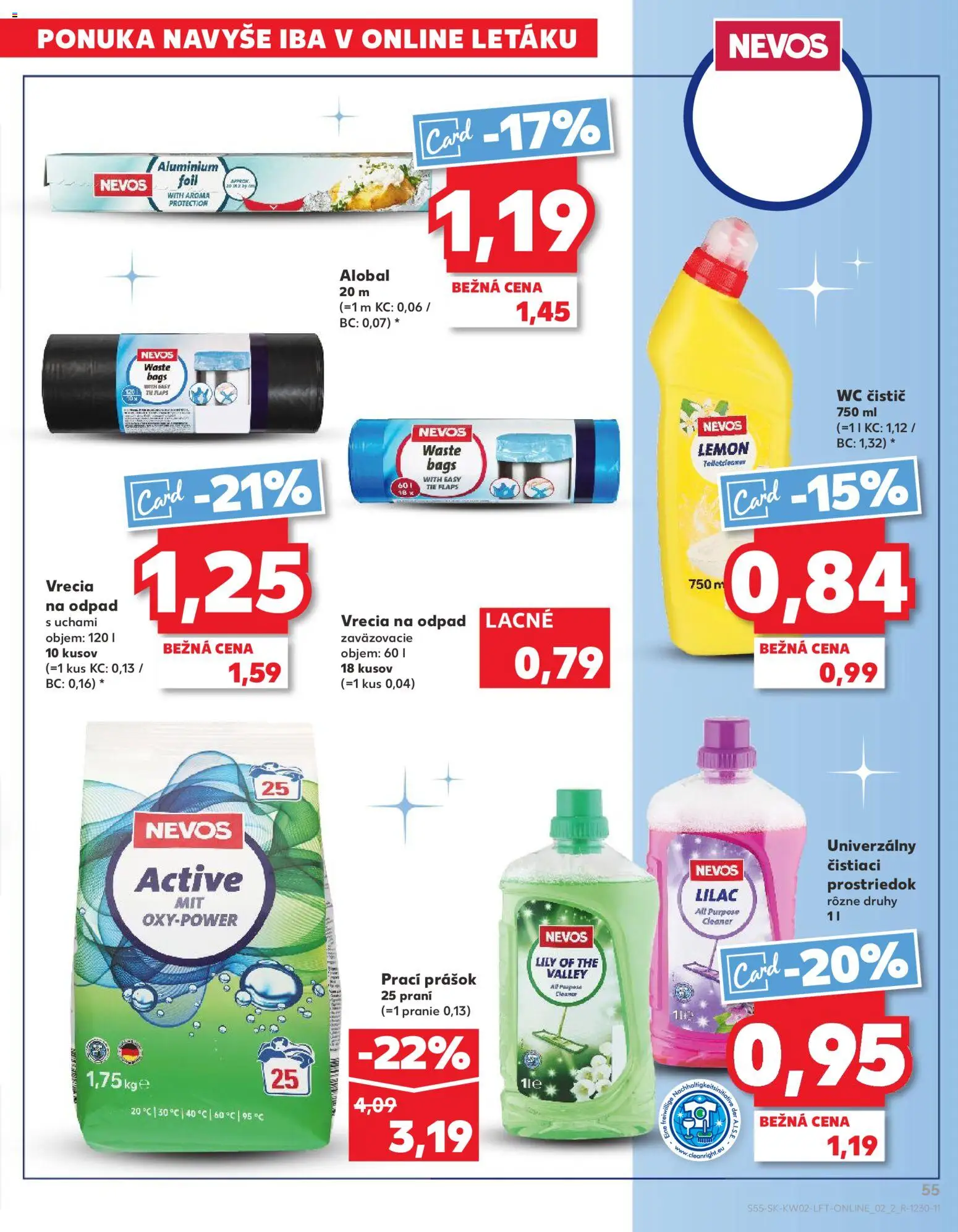 Kaufland SK akciós ujság - amely érvényes a következő dátumtól: 08.01.2026 | Oldal: 55 | Termékek: WC