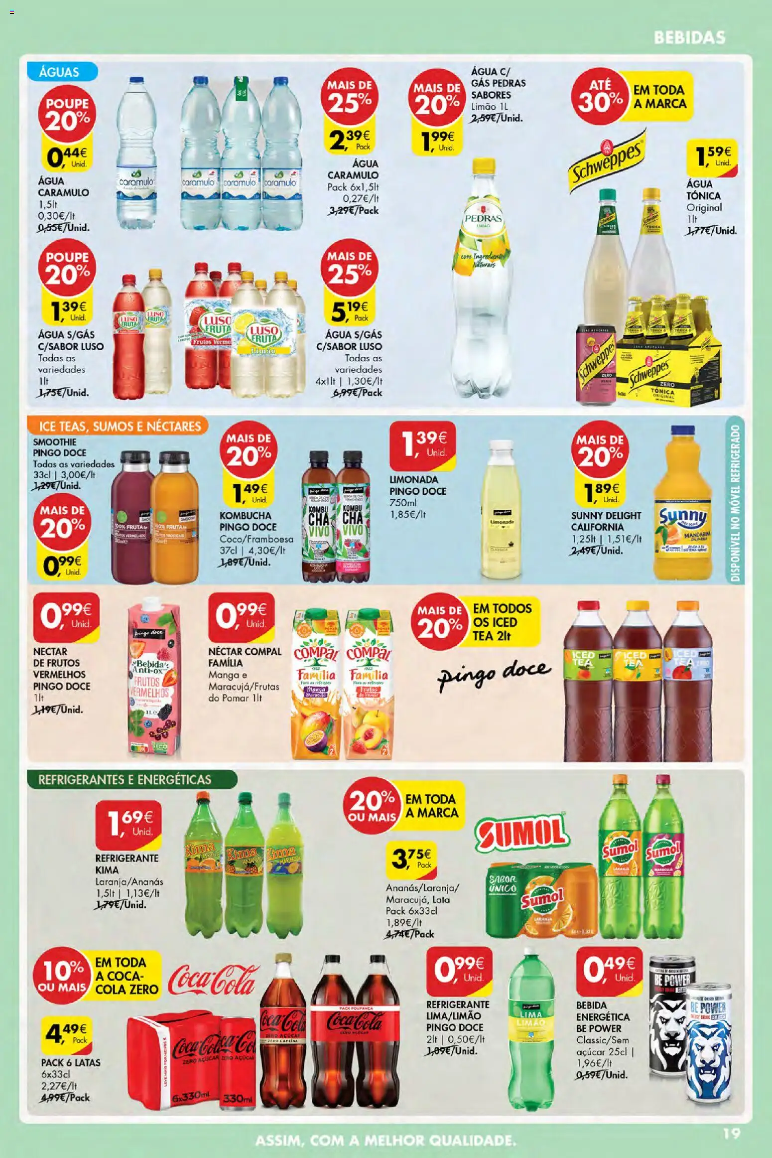 Pingo Doce Poupe Esta Semana Açores │ válido de 13.11.2025 | Página: 19 | Produtos: Agua, Refrigerante, Açúcar, Soda