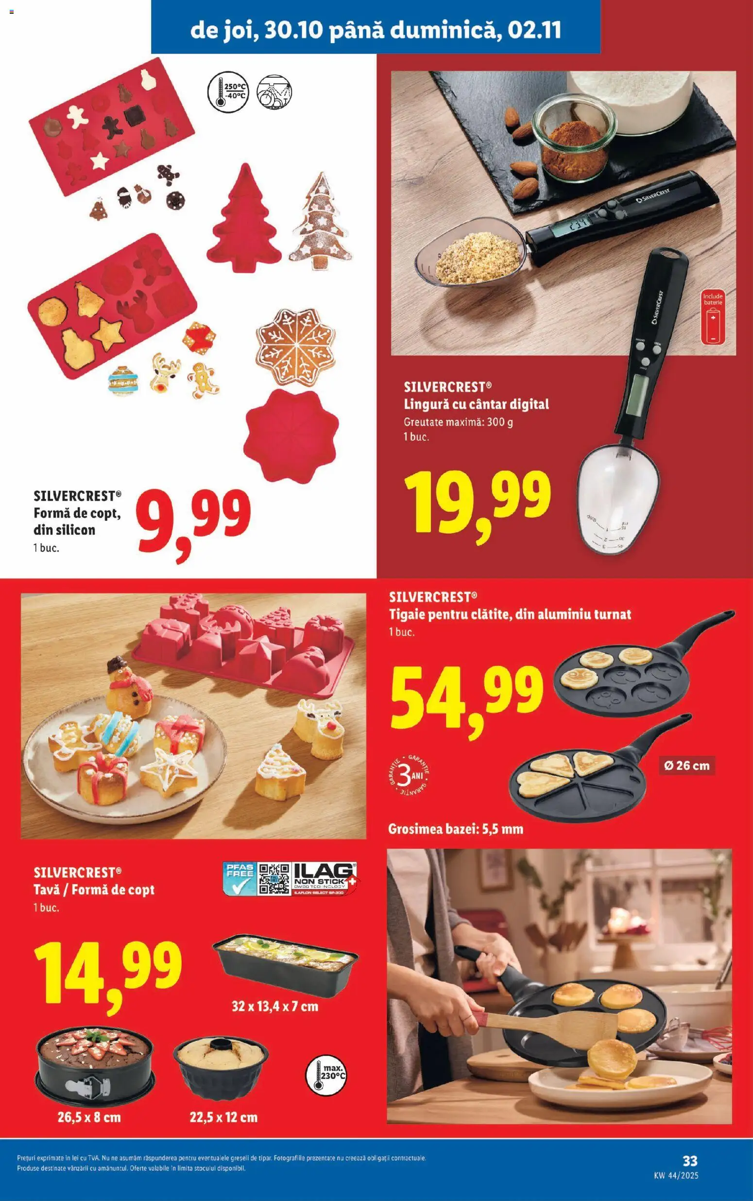 Noul catalog Lidl – valabil de la 27.10.2025 | Pagină: 33 | Produse: Tigaie, Cântar, Baterie