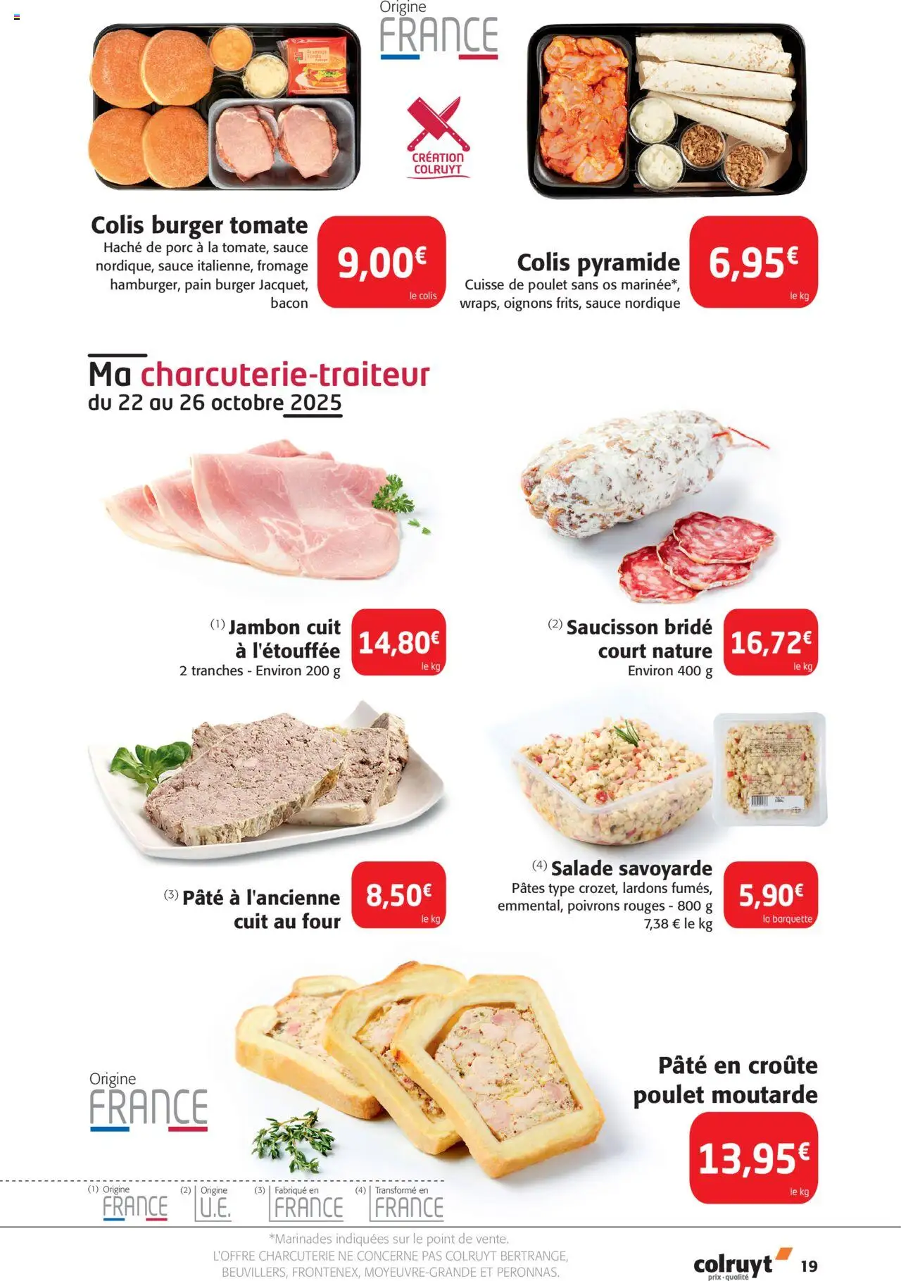 {H1} | Page: 19 | Produits: Saucisson, Four, Fromage, Oignons