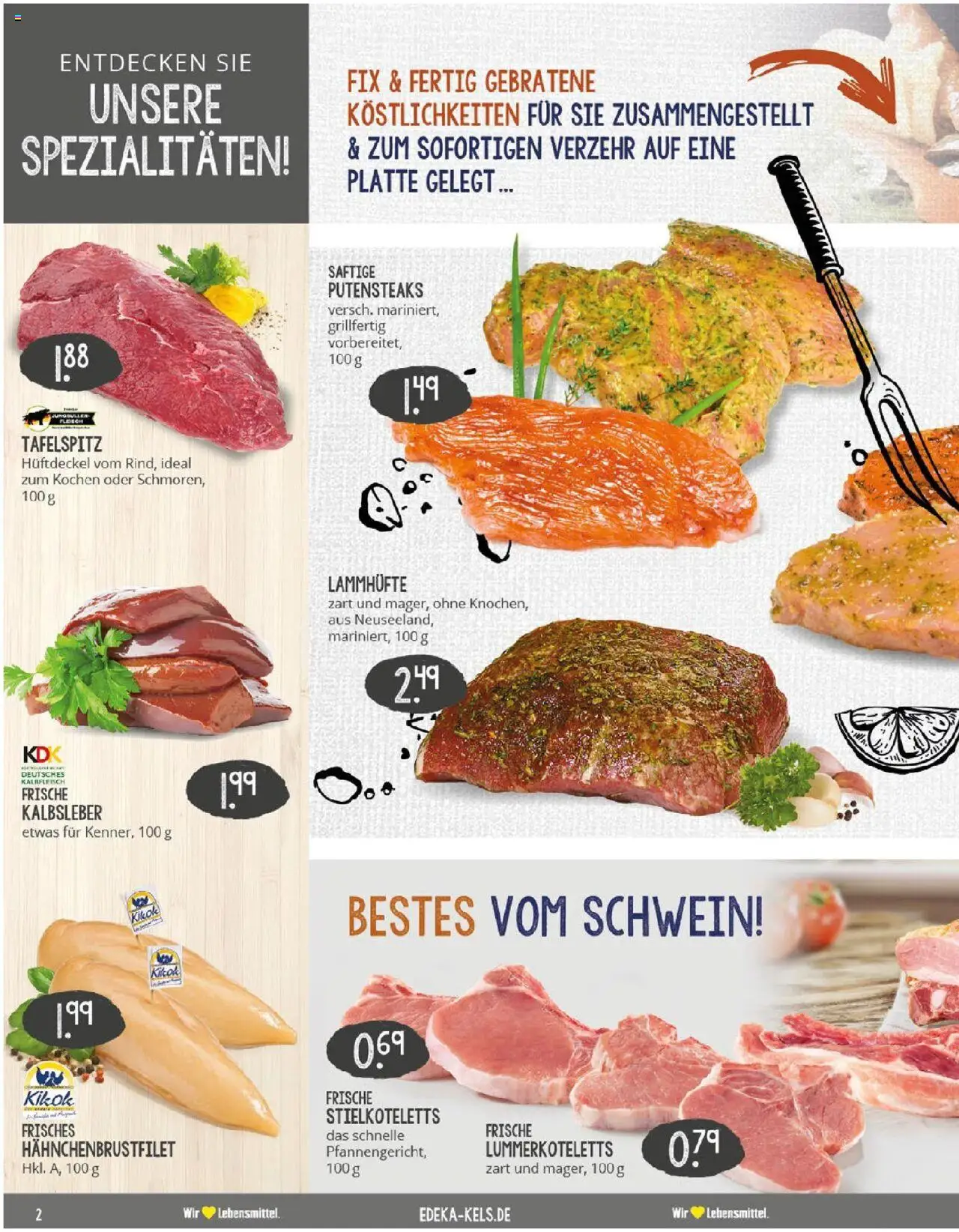 Edeka prospekt Ratingen	 - gültig ab dem 20.07.2025 | Seite: 2 | Produkte: Tafelspitz, Kalbsleber