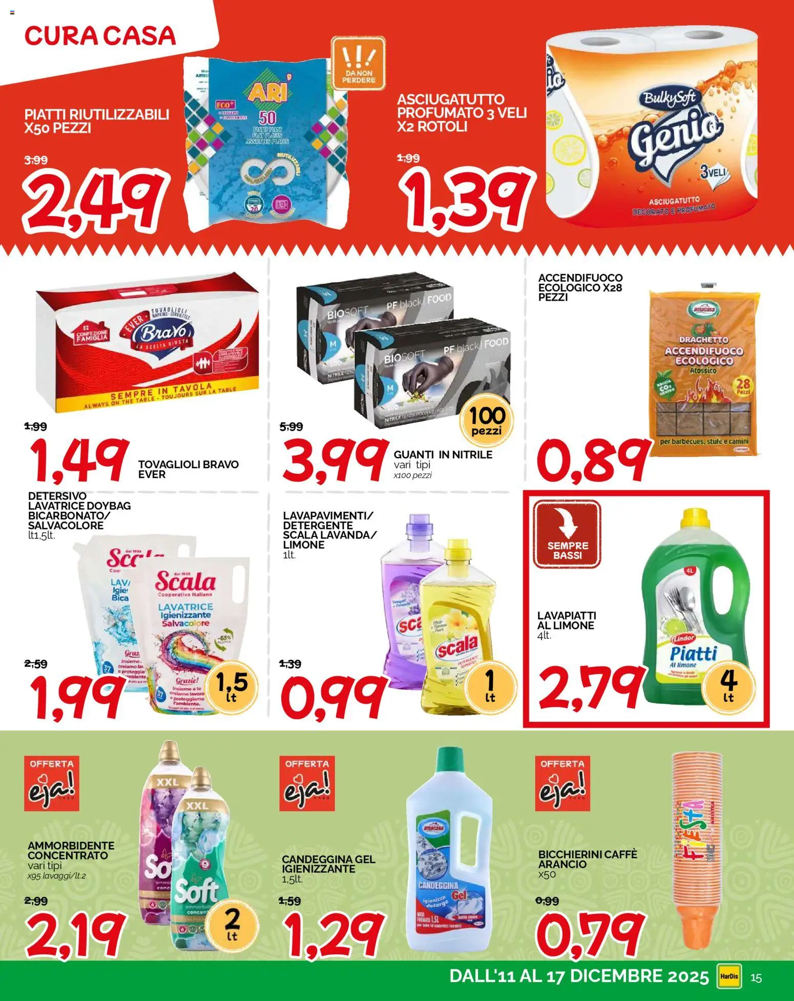 Volantino HarDis del 11.12.2025 | Pagina: 15 | Prodotti: Ammorbidente, Tè, Candeggina, Asciugatutto