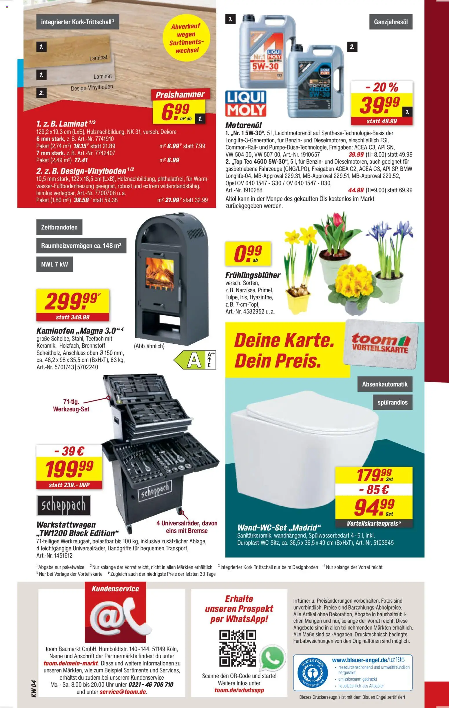 Toom Baumarkt Prospekt 	 – gültig ab 17.01.2026 | Seite: 10 | Produkte: Kaminofen, Uhr