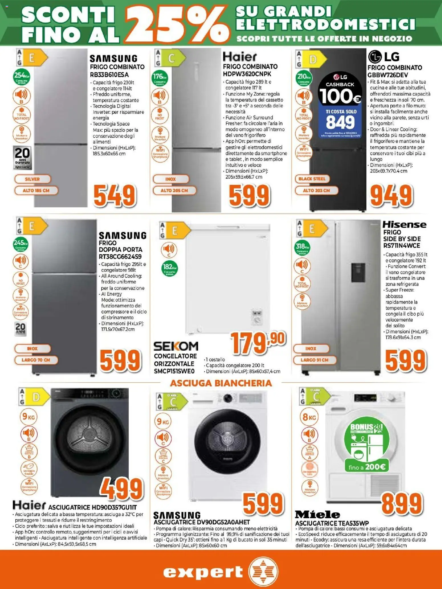 Volantino Expert del 12.02.2026 | Pagina: 20 | Prodotti: Compressore, Asciugatrice, Smartphone, Frigorifero