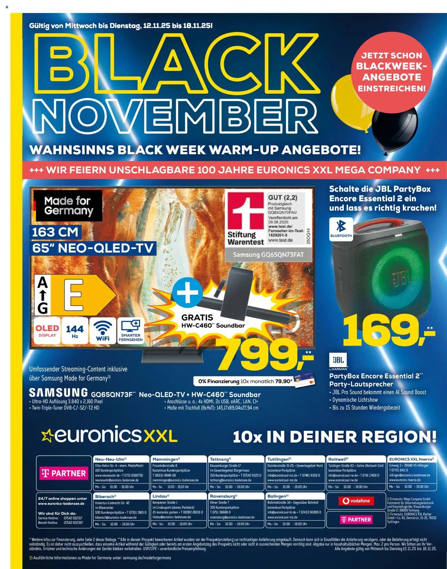 Euronics - Black Friday – gültig ab 12.11.2025 | Seite: 12 | Produkte: Fernsehen, Samsung, Soundbar, Uhr