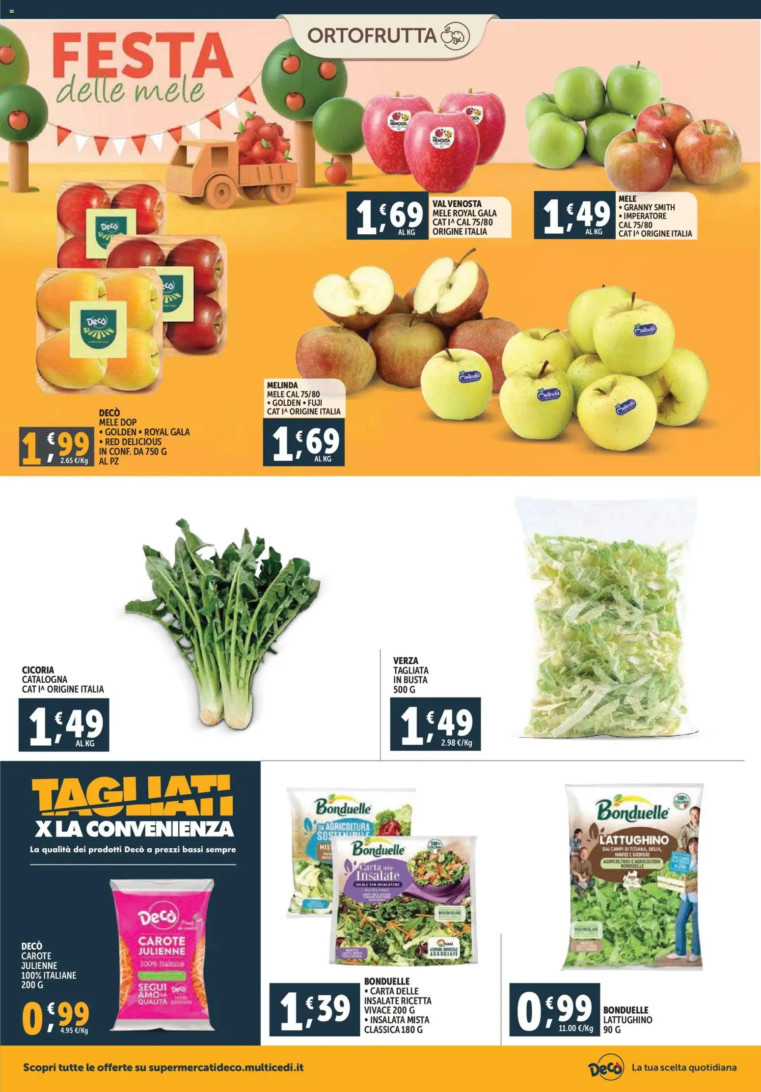 Volantino Decò del 07.11.2025 | Pagina: 6 | Prodotti: Mele, Insalata, Carote
