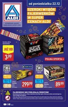 Pogląd oferty "Aldi Gazetka - Fajerwerki" - ważna od 22.12.2025