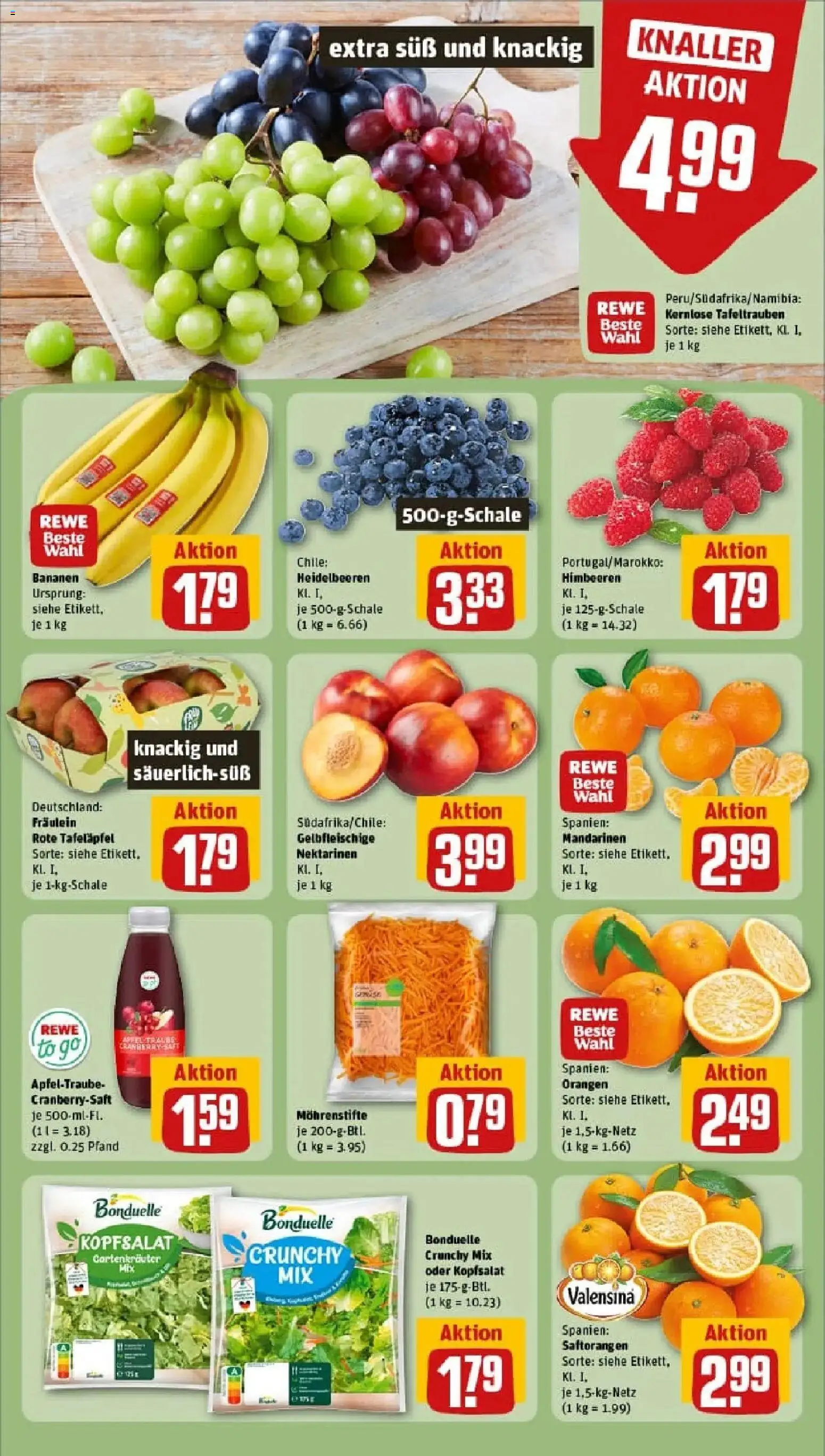Rewe prospekt An Der Schmücke	 – gültig ab 02.02.2026 | Seite: 8 | Produkte: Nektarinen, Orangen, Heidelbeeren, Valensina