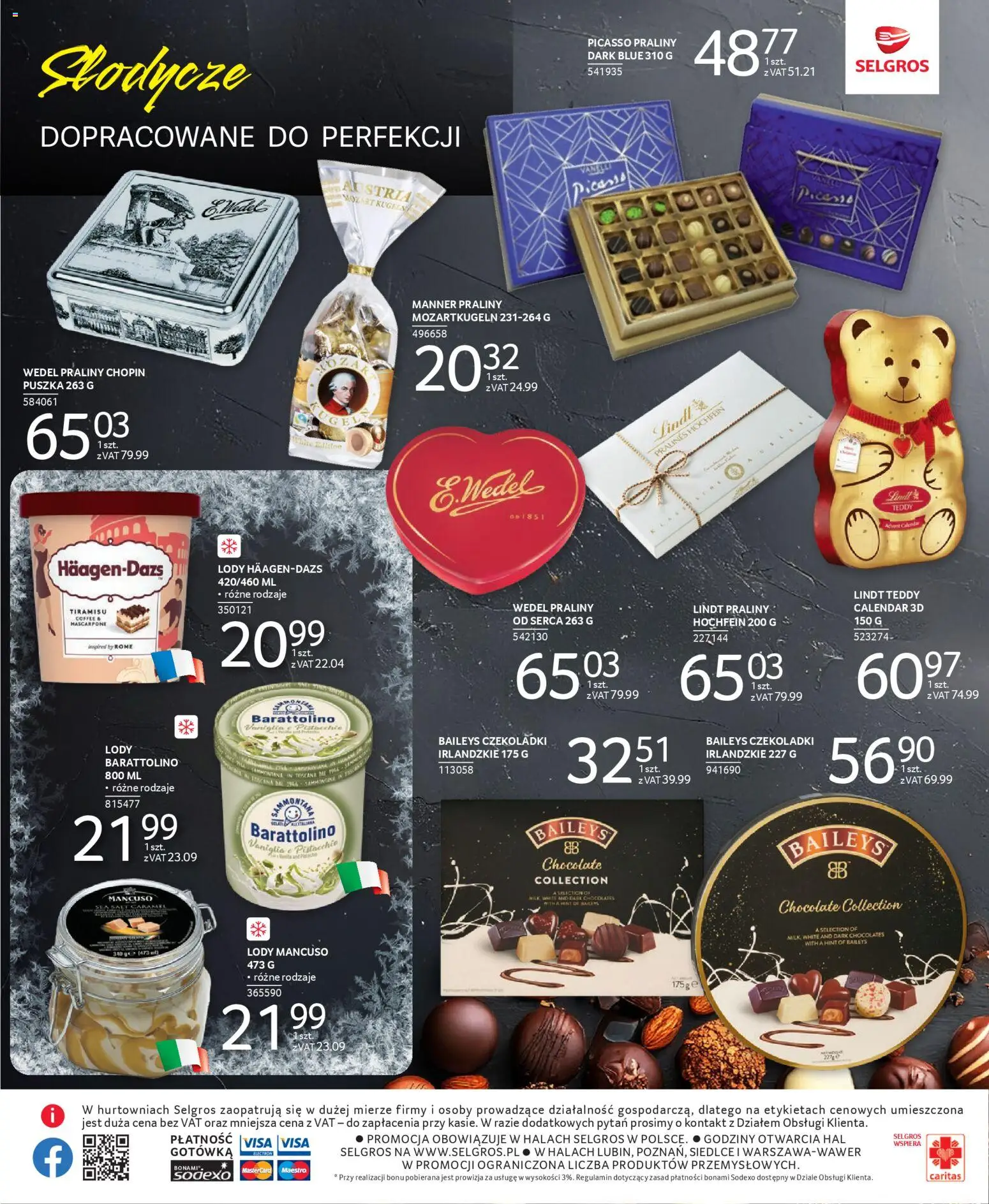 Selgros cash&carry Gazetka - Premium od 04.12.2025 | Strona: 27 | Produkty: Baileys, Czekoladki, Praliny, Tiramisu