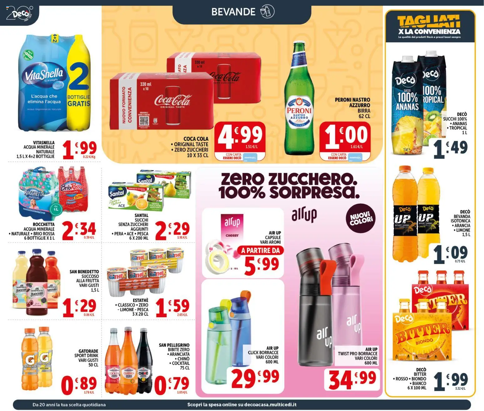 Volantino Decò del 21.04.2026 | Pagina: 14 | Prodotti: Birra, Acqua, Pesca, Acqua minerale