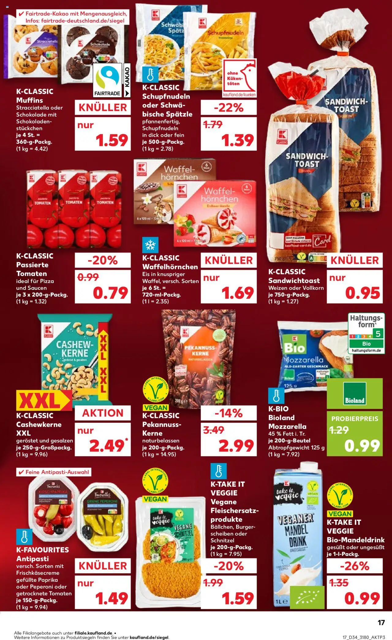  | Pagina: 17 | Producten: Muffins, Pizza, Kész piskótalap, Mozzarella