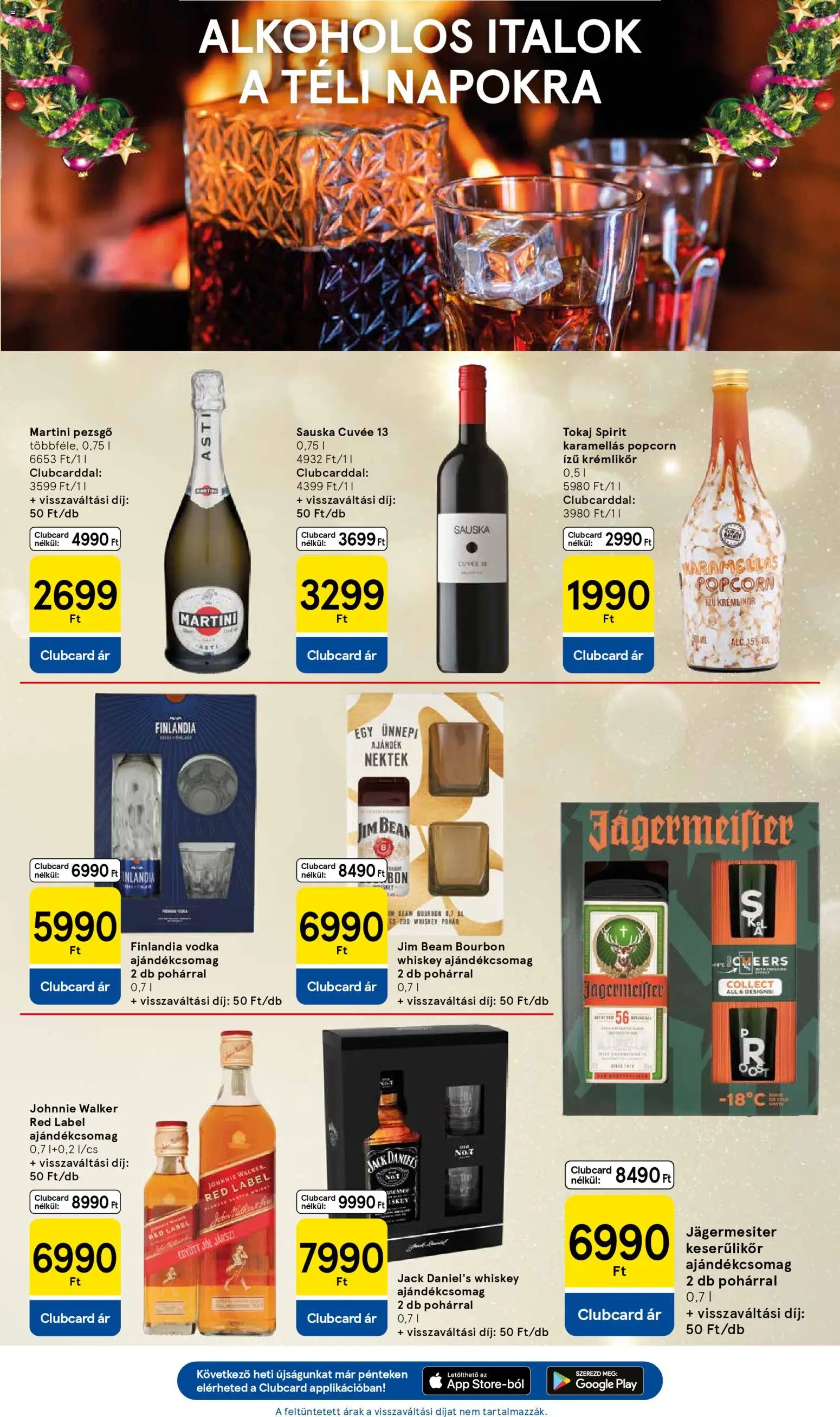 Tesco akciós ujság - amely érvényes a következő dátumtól: 18.12.2025 | Oldal: 13 | Termékek: Jägermeister, Pezsgő, Alkoholos italok, Vodka