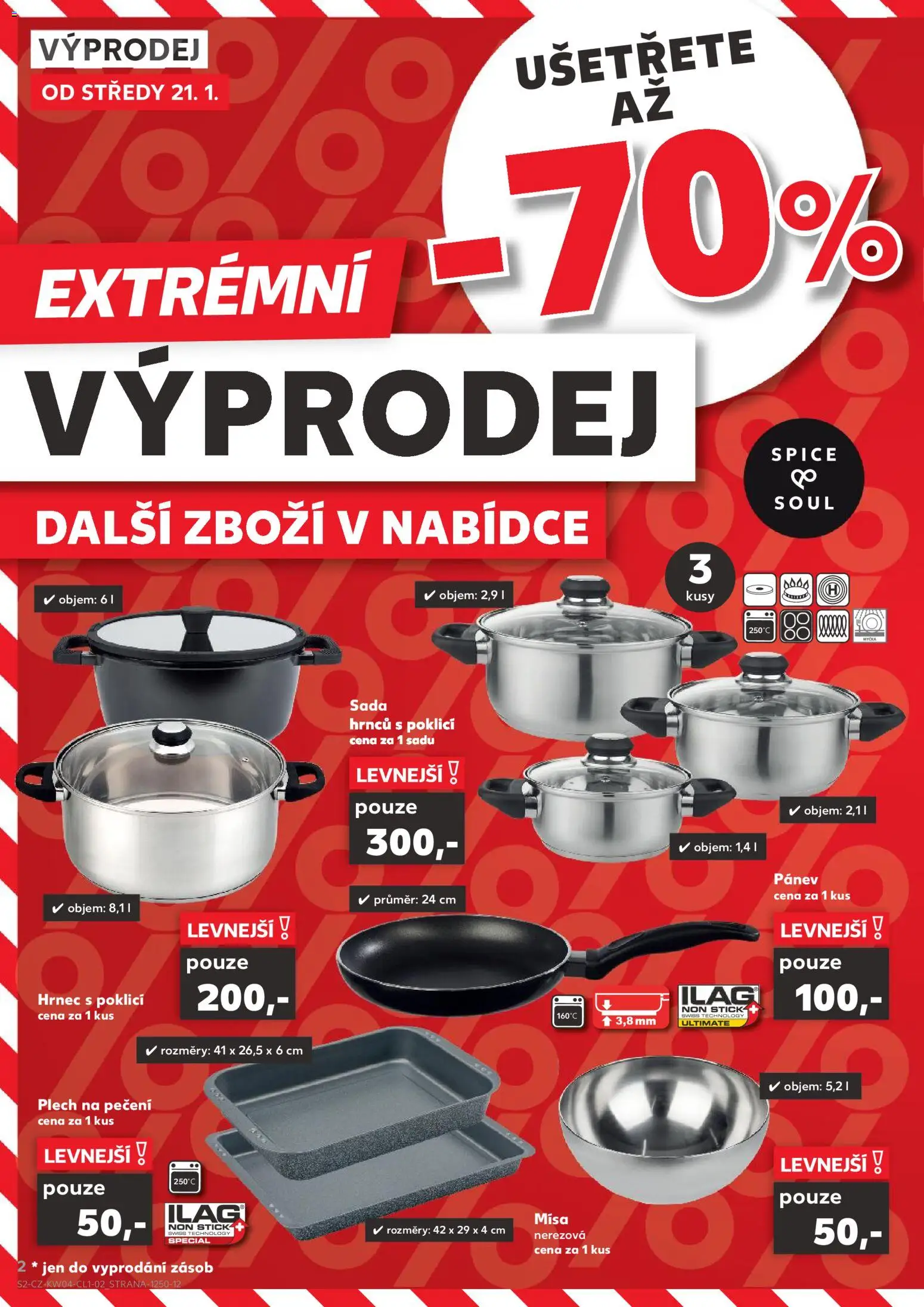 Kaufland leták - Kolín od 21.01.2026 | Strana: 2 | Produkty: Sada hrnců, Pánev, Myčka, Hrnec