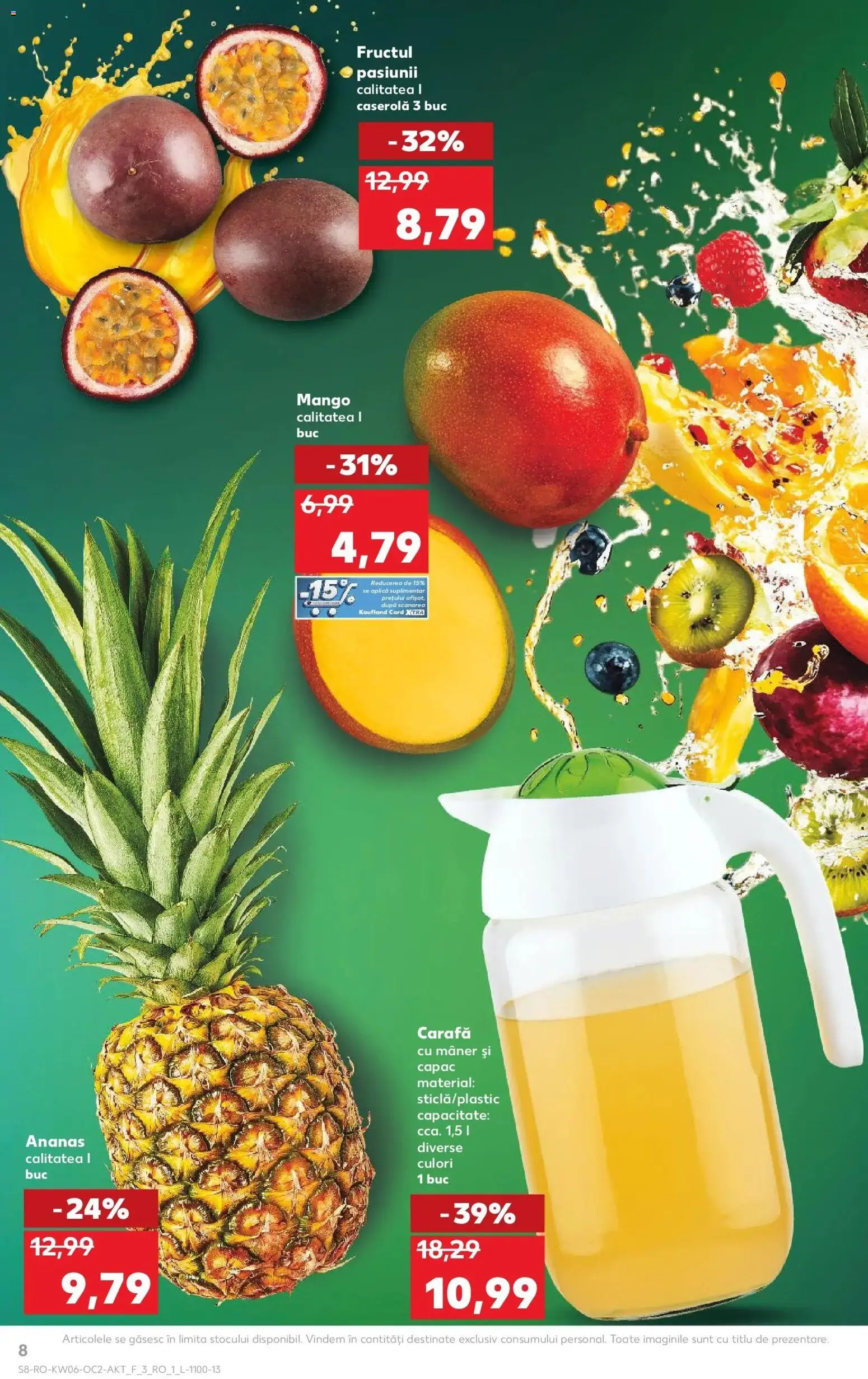 Noul catalog Kaufland – valabil de la 04.02.2026 | Pagină: 8 | Produse: Mâner, Carafă, Ananas, Mango