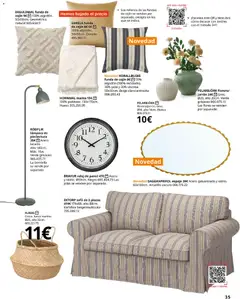 Vista previa IKEA - Salones válido desde el 04.02.2026 | Página: 35 | Productos: Funda, Cojín, Espejo, Lámpara