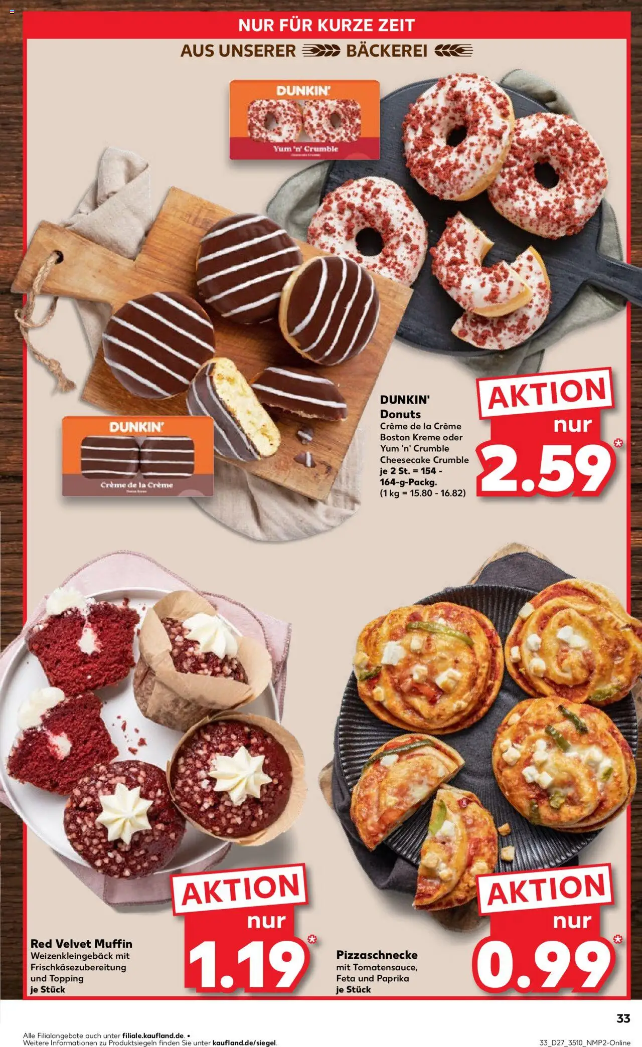 Kaufland prospekt Leipzig	 - gültig ab dem 03.07.2025 | Seite: 33 | Produkte: Feta, Creme, Donuts, Pizza