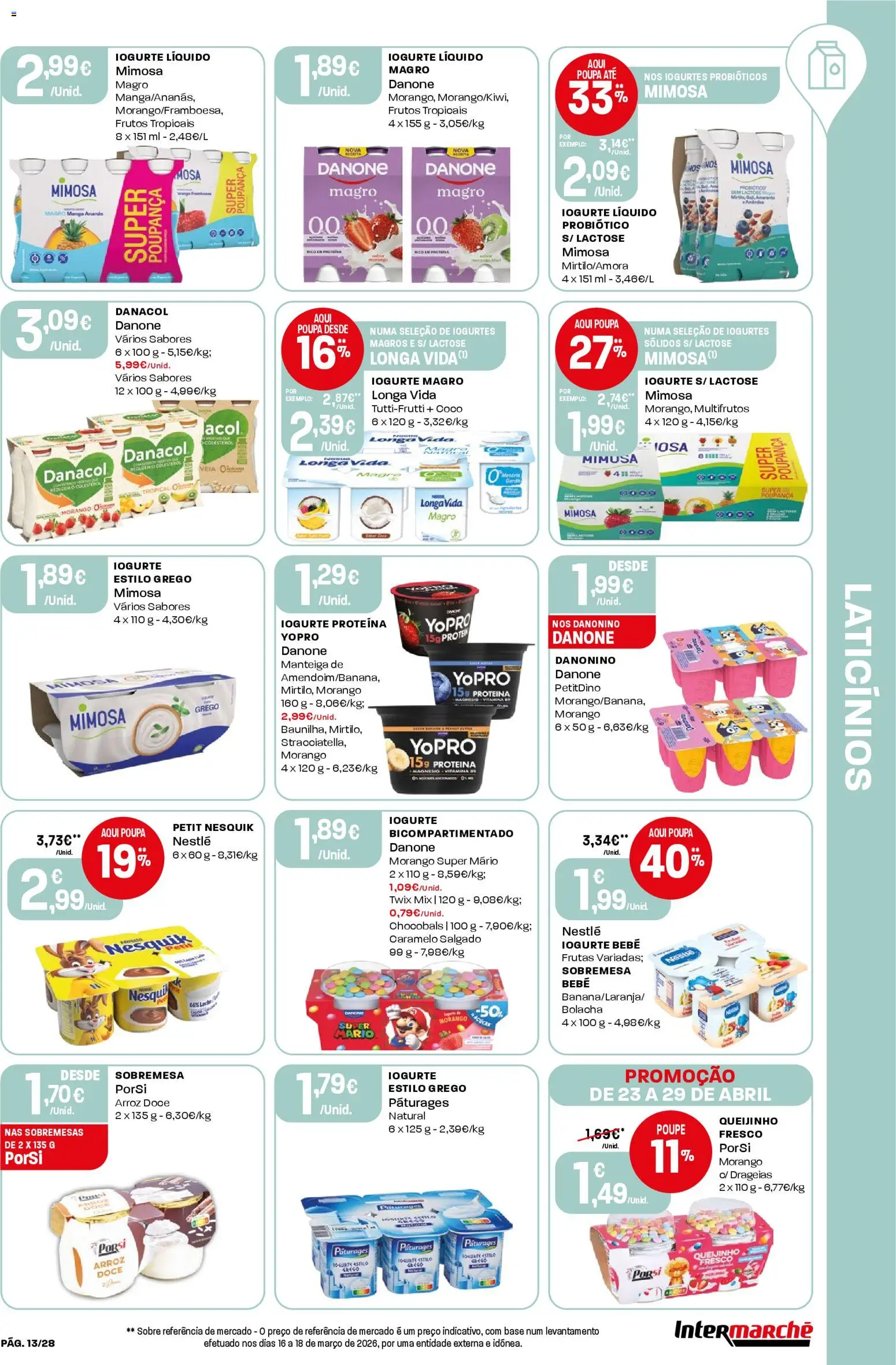Intermarché Folheto Contact │ válido de 23.04.2026 | Página: 13 | Produtos: Probióticos, Manteiga, Arroz, Iogurte liquido