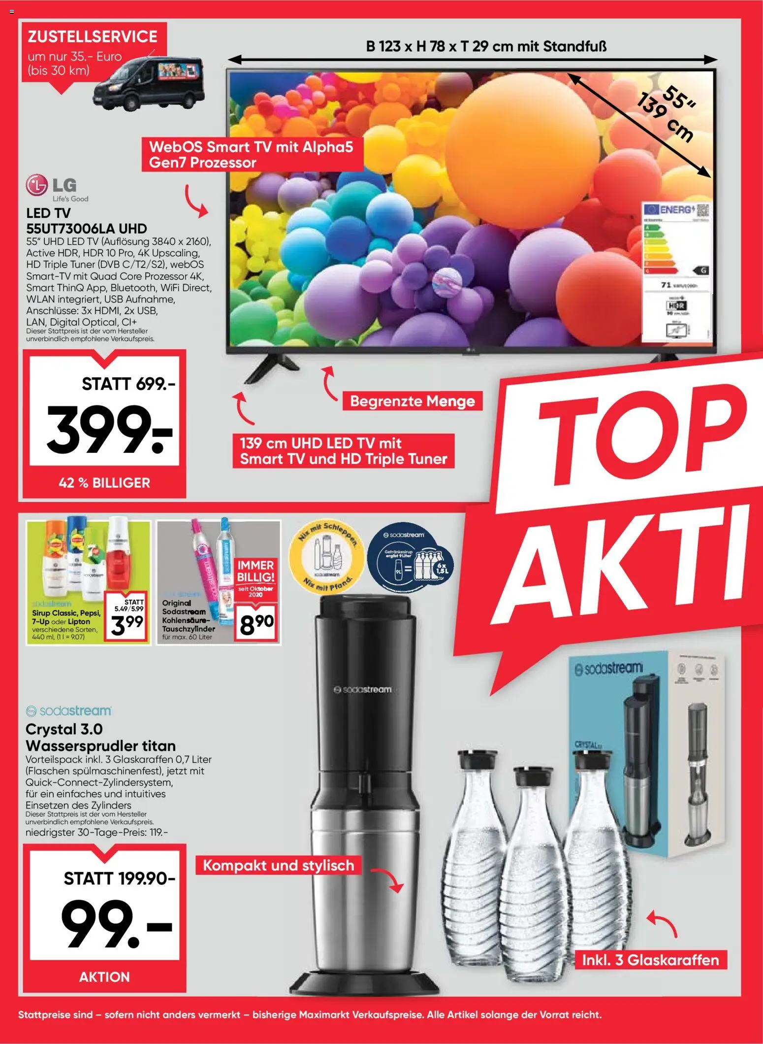 Maximarkt  Flugblatt gültig ab 22.01.2026 | Seite: 22 | Produkte: TV, USB