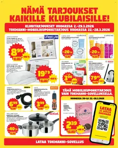 Tokmanni-mainoslehti voimassa 23.03.2026 alkaen | Sivu: 7 | Tuotteet: Shampoo, Kangas, Tyyny, Paistinpannu