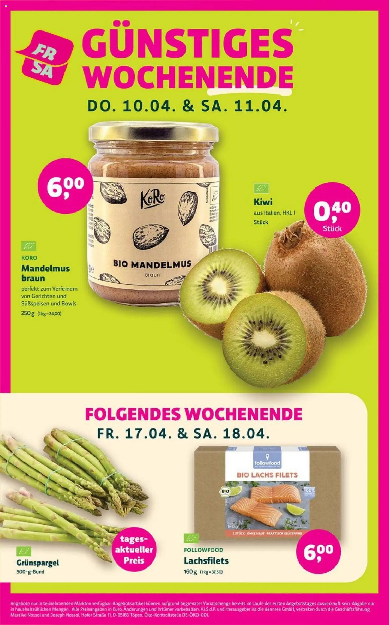 BioMarkt Prospekt 	 – gültig ab 08.04.2026 | Seite: 4 | Produkte: Lachs, Kiwi